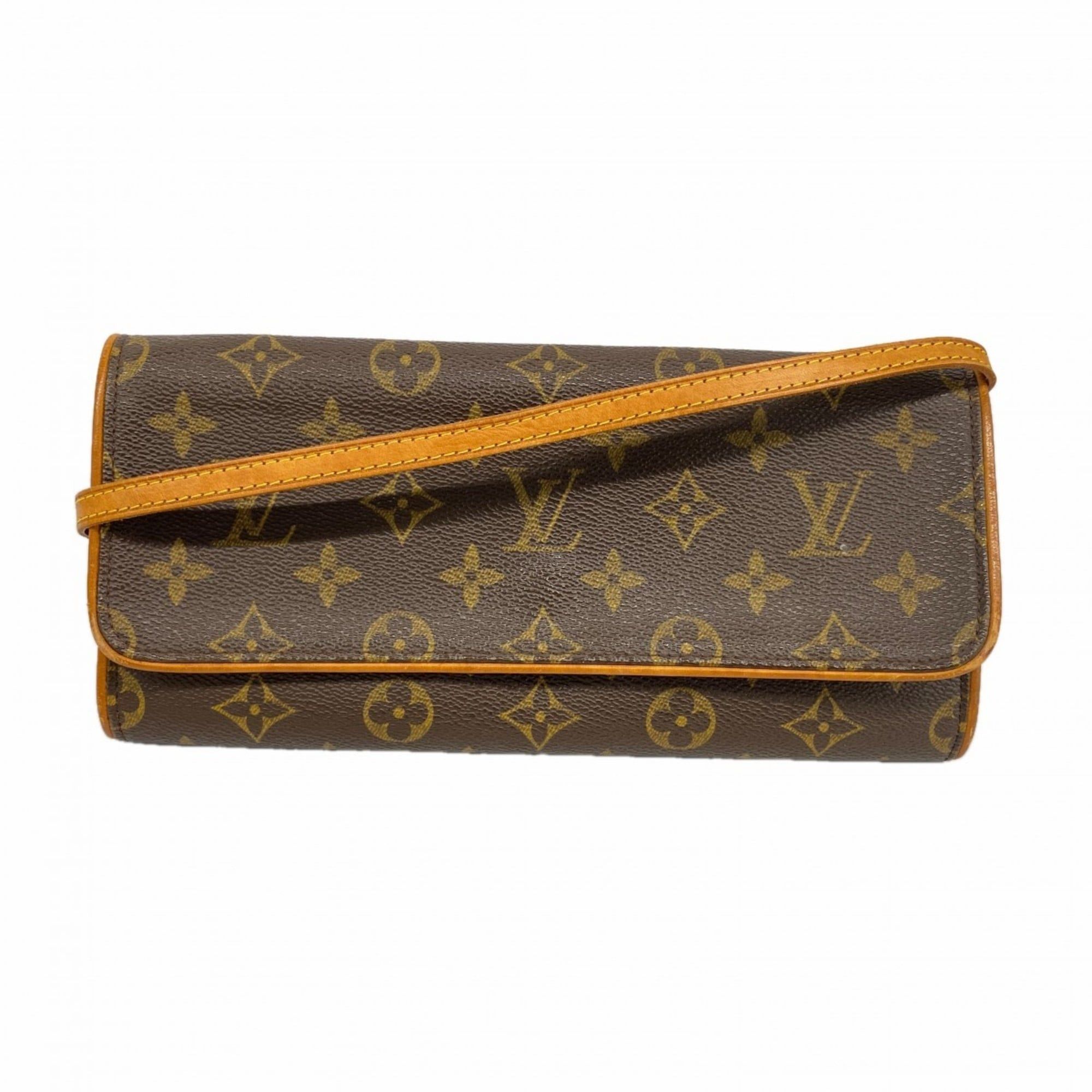 Louis Vuitton Monogram Pochette Twin Gm Shoulder Bag M51852 Brown Women's