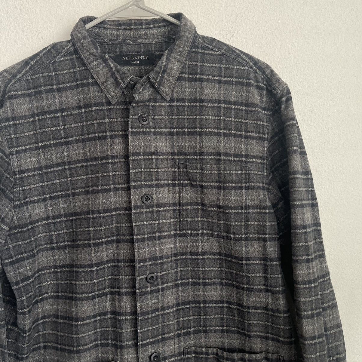 Allsaints Allsaints 3 Pocket Plaided Button Down Long Sleeve Shirt Size US L / EU 52-54 / 3 - 1 Thumbnail