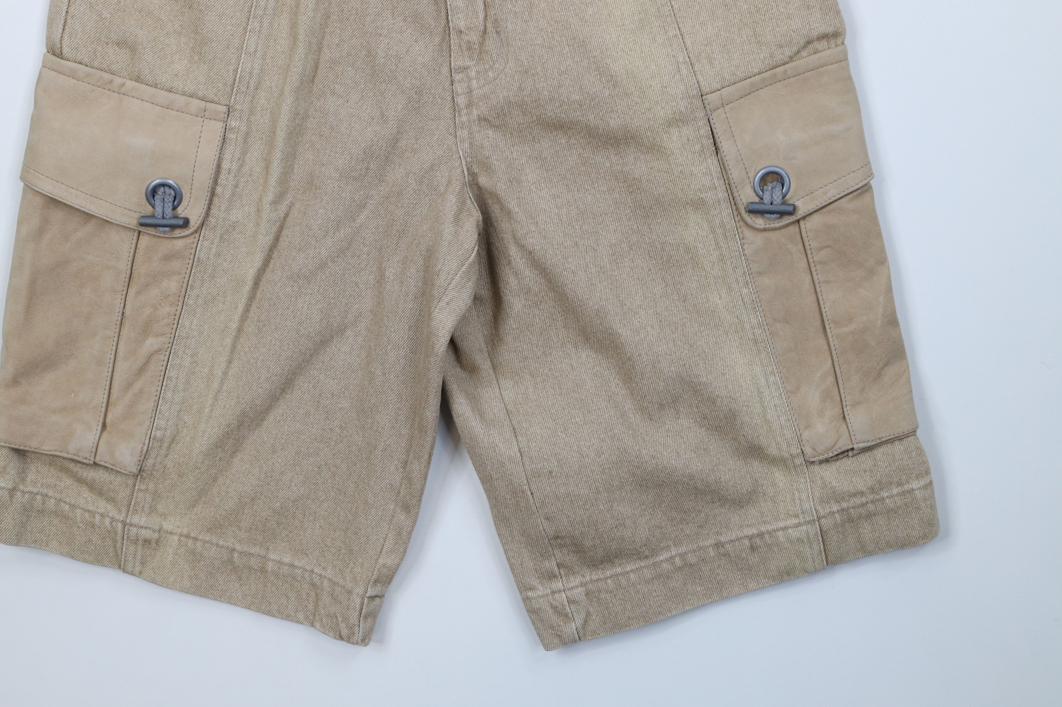 Vintage Deadstock Vintage 90s Streetwear Baggy Denim Cargo Shorts Size US 29 - 4 Thumbnail