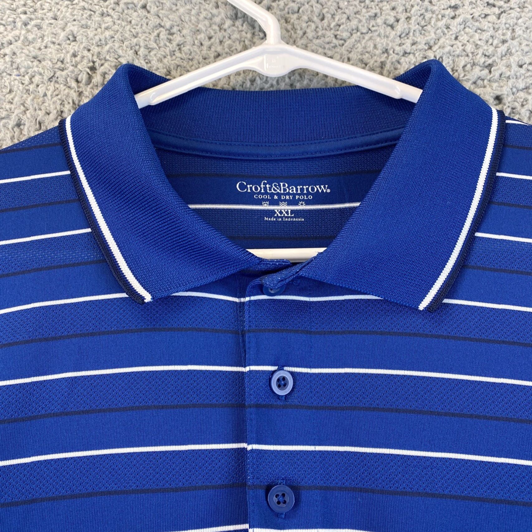 Croft & Barrow Croft & Barrow Quick Dry Polo Shirt Men's XXL Short Sleeve BLUE 55-18 / 2XL Size US XXL / EU 58 / 5 - 2 Thumbnail