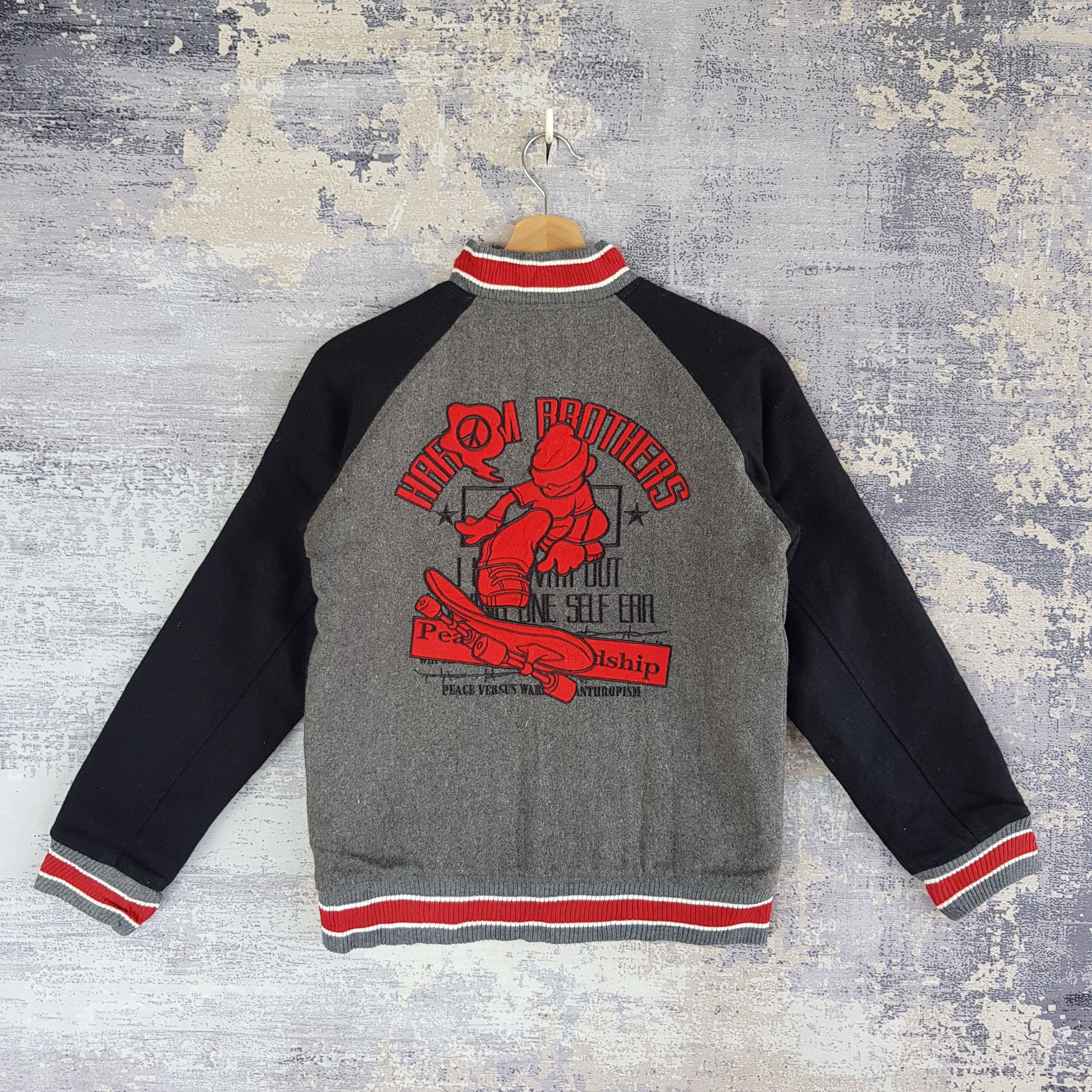 Vintage Harlem Brothers Varsity Jacket Skates Letterman Wool Jackets Size S / US 4 / IT 40 - 1 Thumbnail