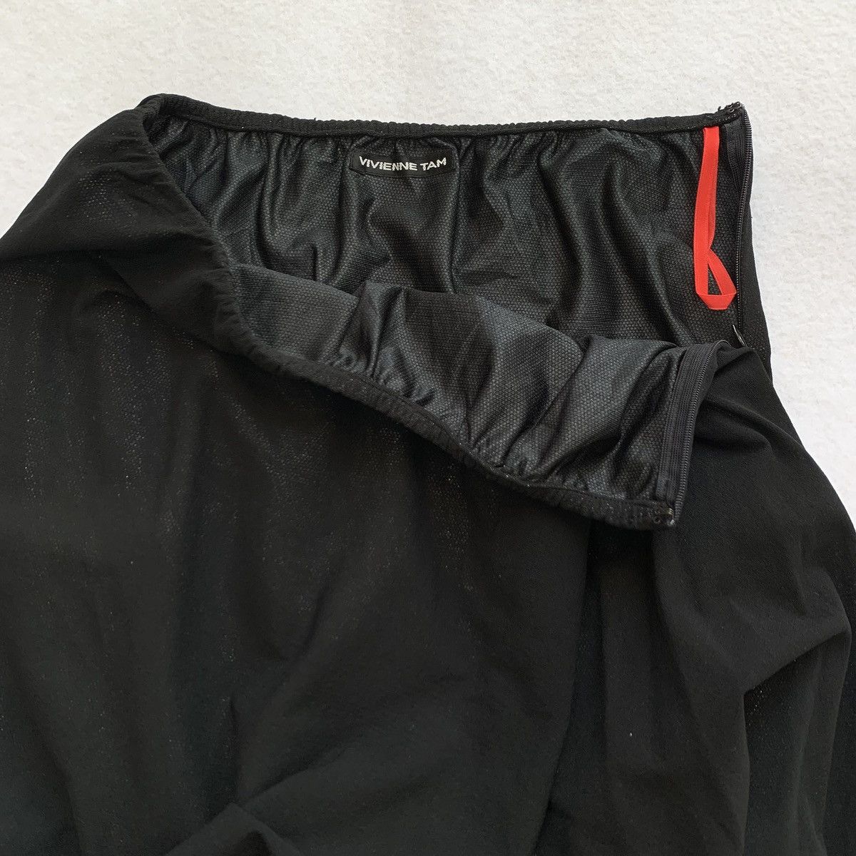 Vivienne Tam 2000s Vivienne Tam Iridescent Lined Mesh Skirt Size 29" - 6 Thumbnail