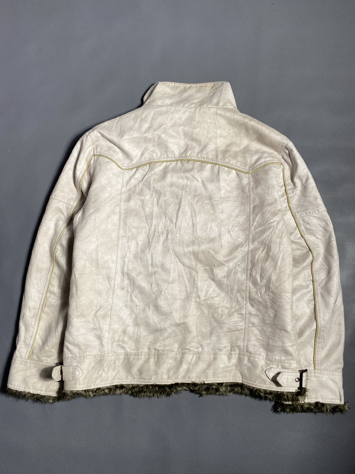 Japanese Brand Waxed Fur Rider Bondage Suede Jacket Size US L / EU 52-54 / 3 - 8 Thumbnail