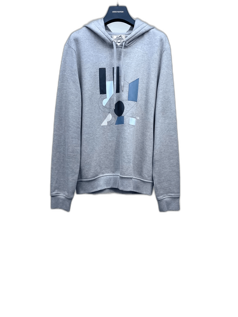 Hermes 24 gray hooded fleece