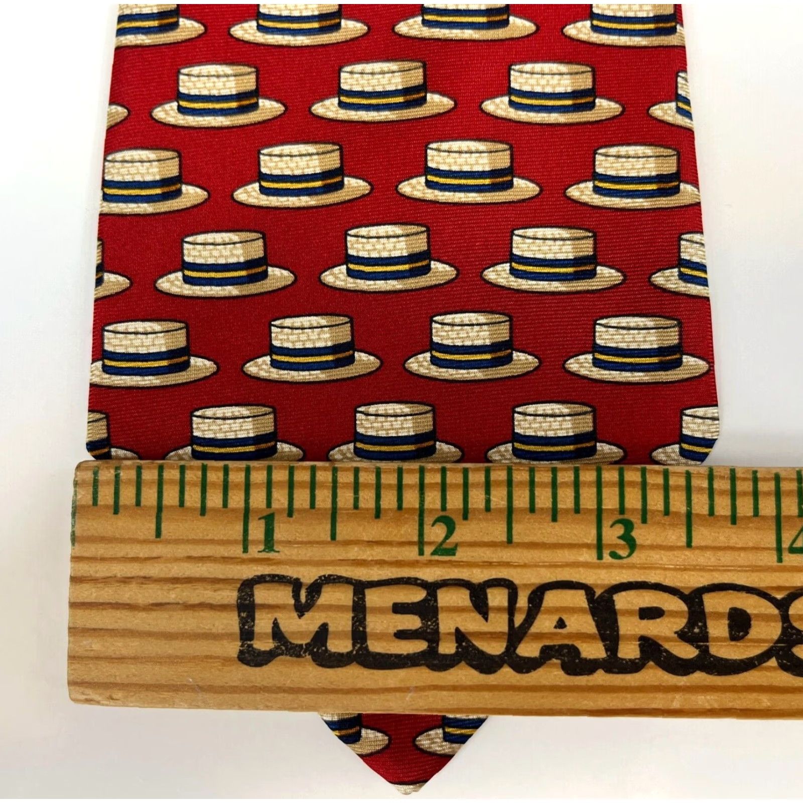 Brooks Brothers VINTAGE Brooks Brothers Makers Silk Tie Novelty Men’s USA Silk Tie Red 57-60" Wide 3.75" New with Tags Design Abstract American Preppy Mens Size ONE SIZE - 8 Thumbnail