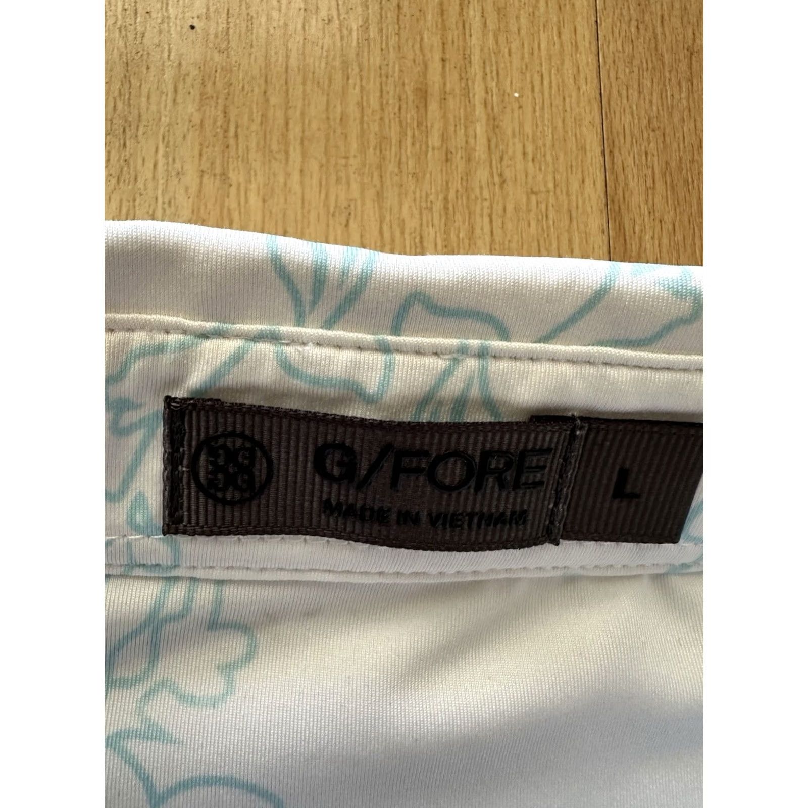 G/FORE G/Fore Polo Shirt Men White Floral Vines G4 Short Sleeve L Large Breathable Moisture Wicking Athletic Golf Shirt Size US L / EU 52-54 / 3 - 2 Thumbnail