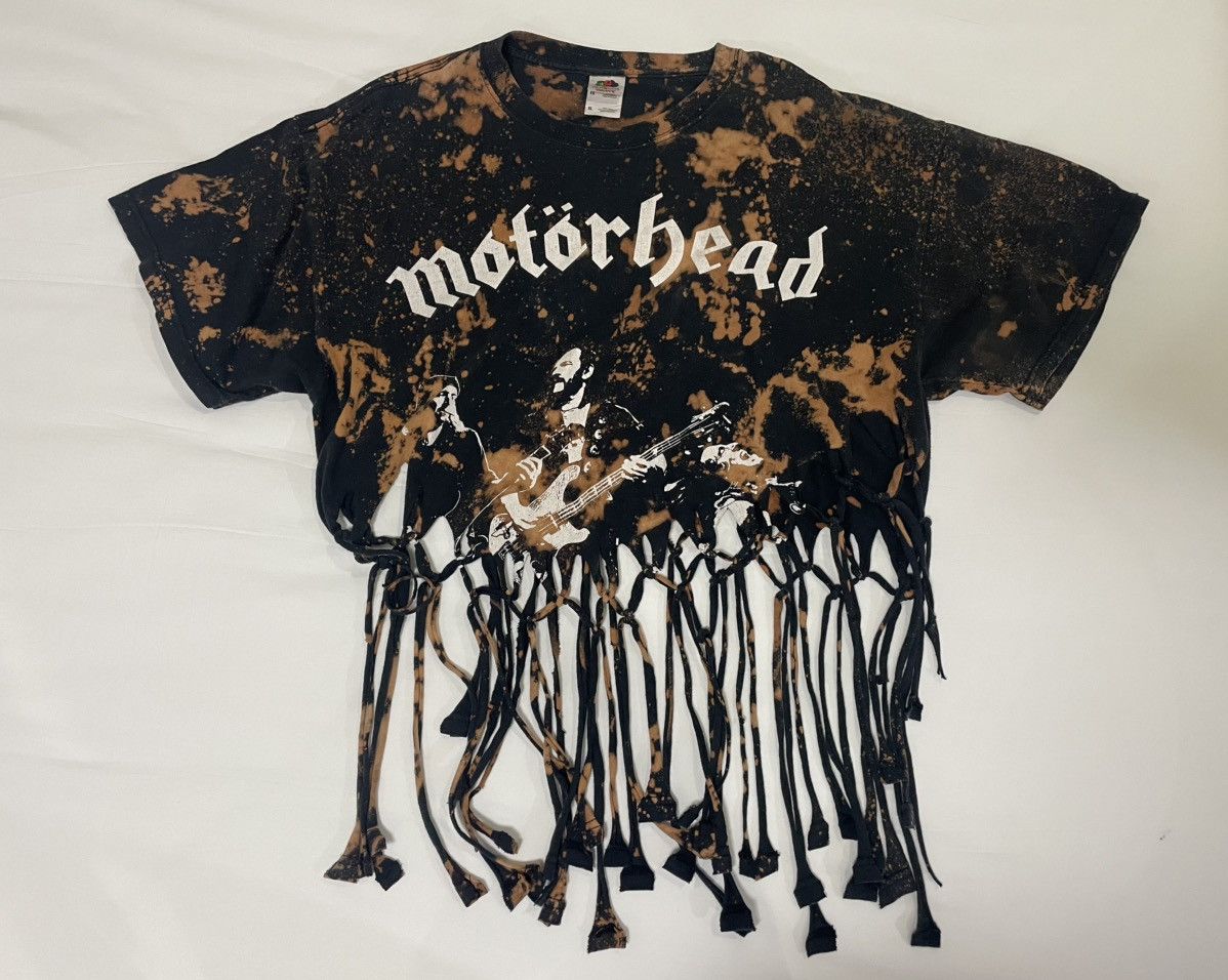 Band Tees Motorhead Bleached Distressed Band Tshirt Crop Tee Size XL / US 12-14 / IT 48-50 - 1 Thumbnail