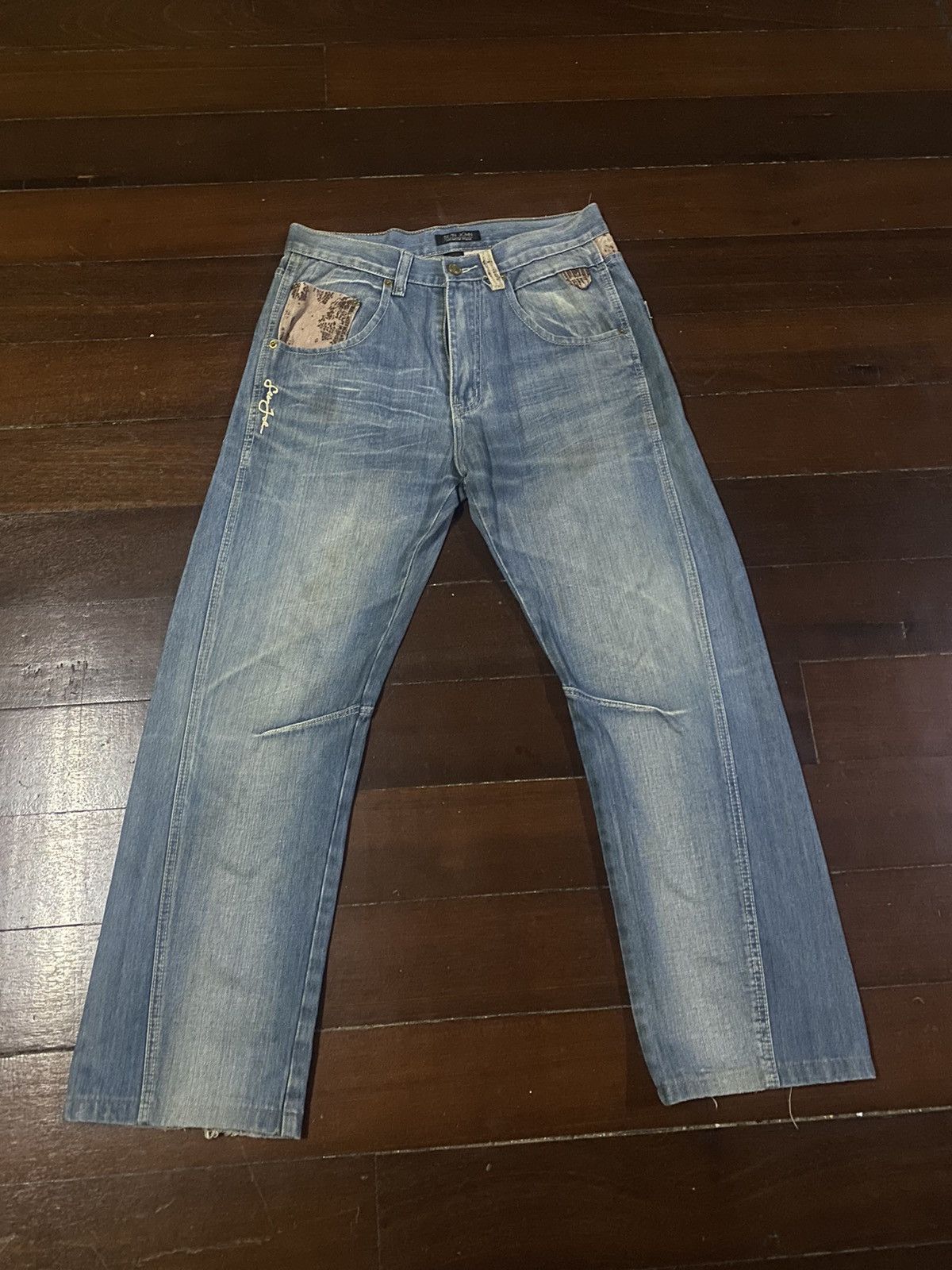 Anchor Blue × JNCO × Sean John Fire vintage SEAN JOHN WIDE LEG dirty mud wash Size US 34 / EU 50 - 11 Thumbnail