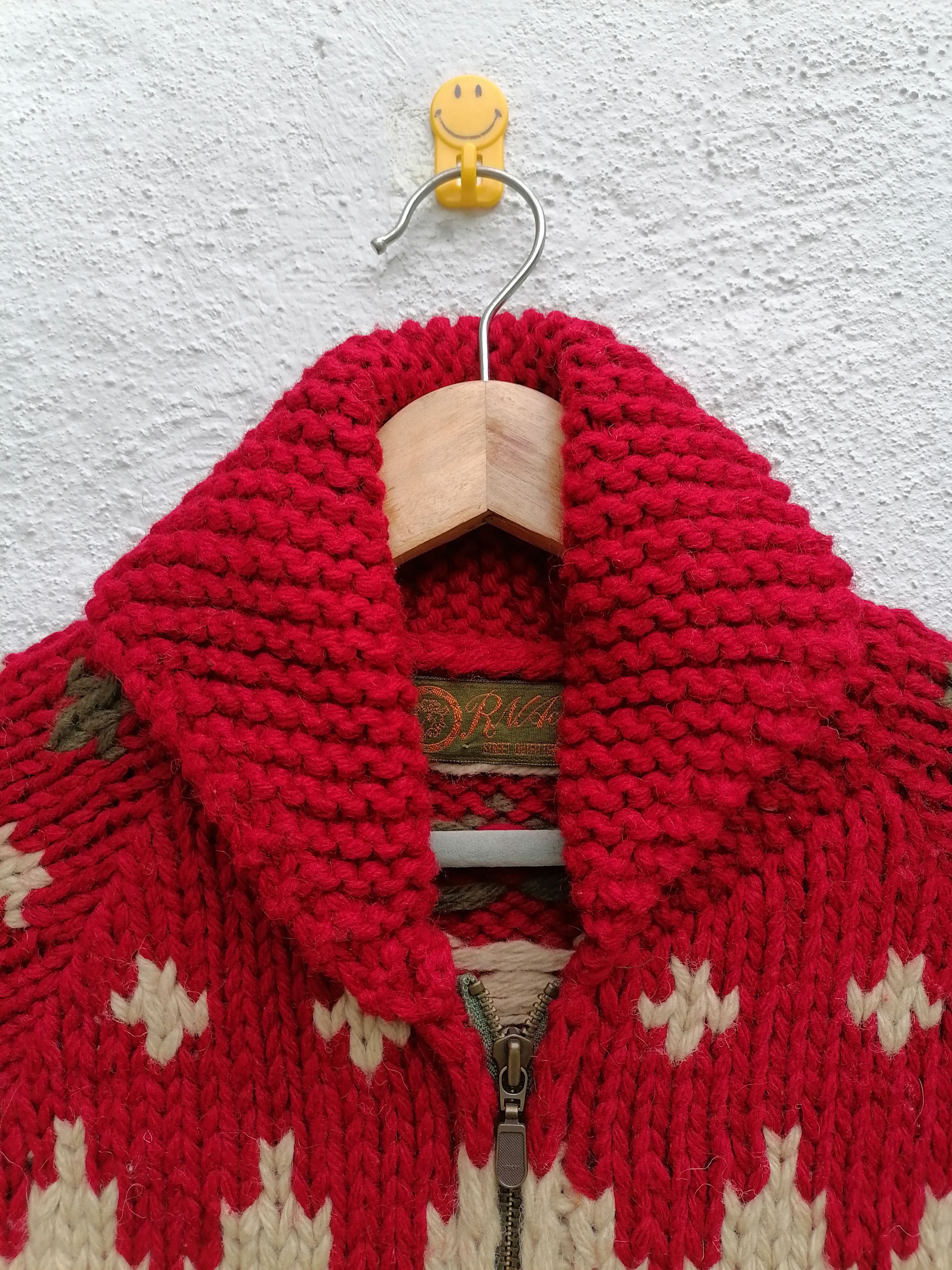 Japanese Brand RNA Heavyweight Cowichan Knit Zipper Cardigan Size US S / EU 44-46 / 1 - 3 Thumbnail