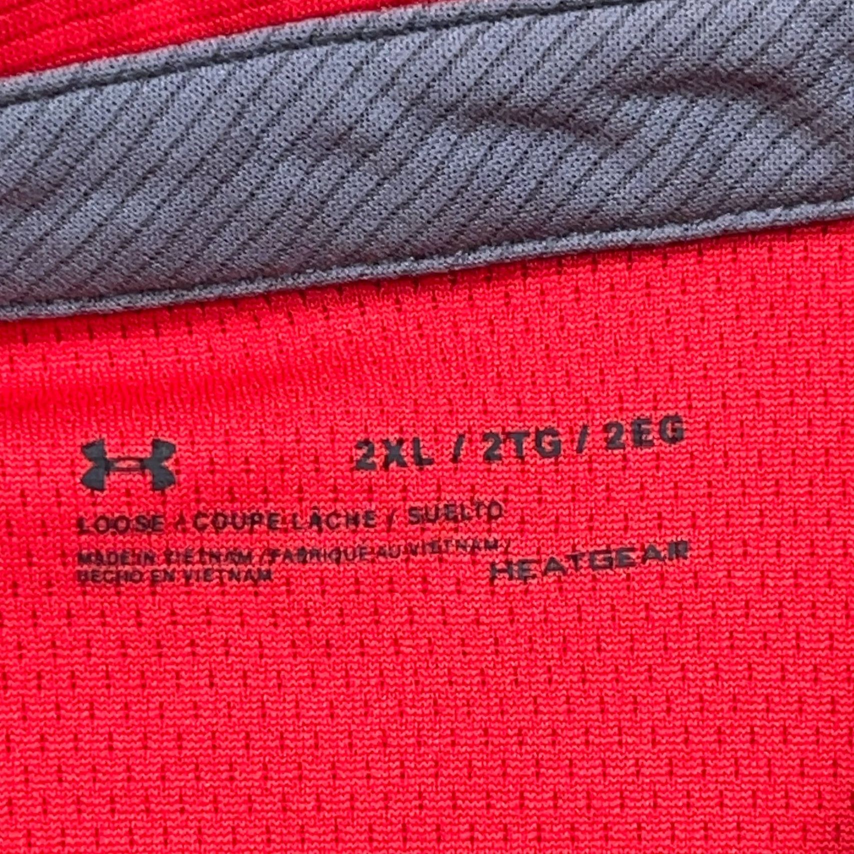 Under Armour Under Armour Polo Shirt Men 2XL Red Gray Heat Gear Performance Shirt Polo Used Mens Short Sleeve Solid Logo Size US XXL / EU 58 / 5 - 3 Thumbnail