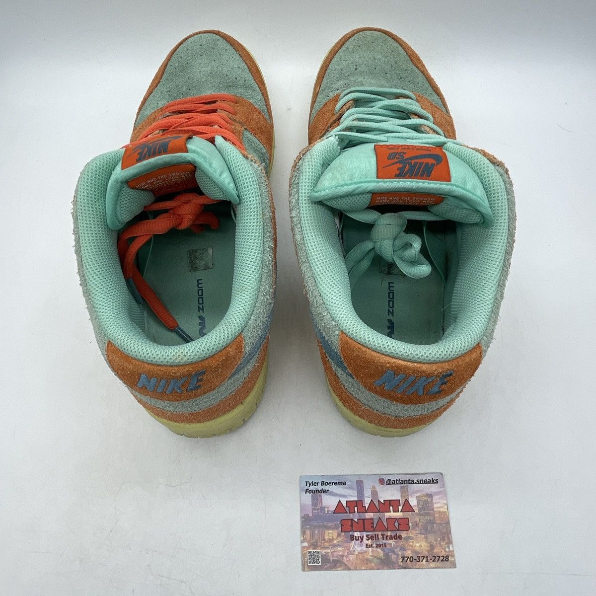 Nike Dunk low orange emerald rise Size US 12 / EU 45 - 6 Thumbnail