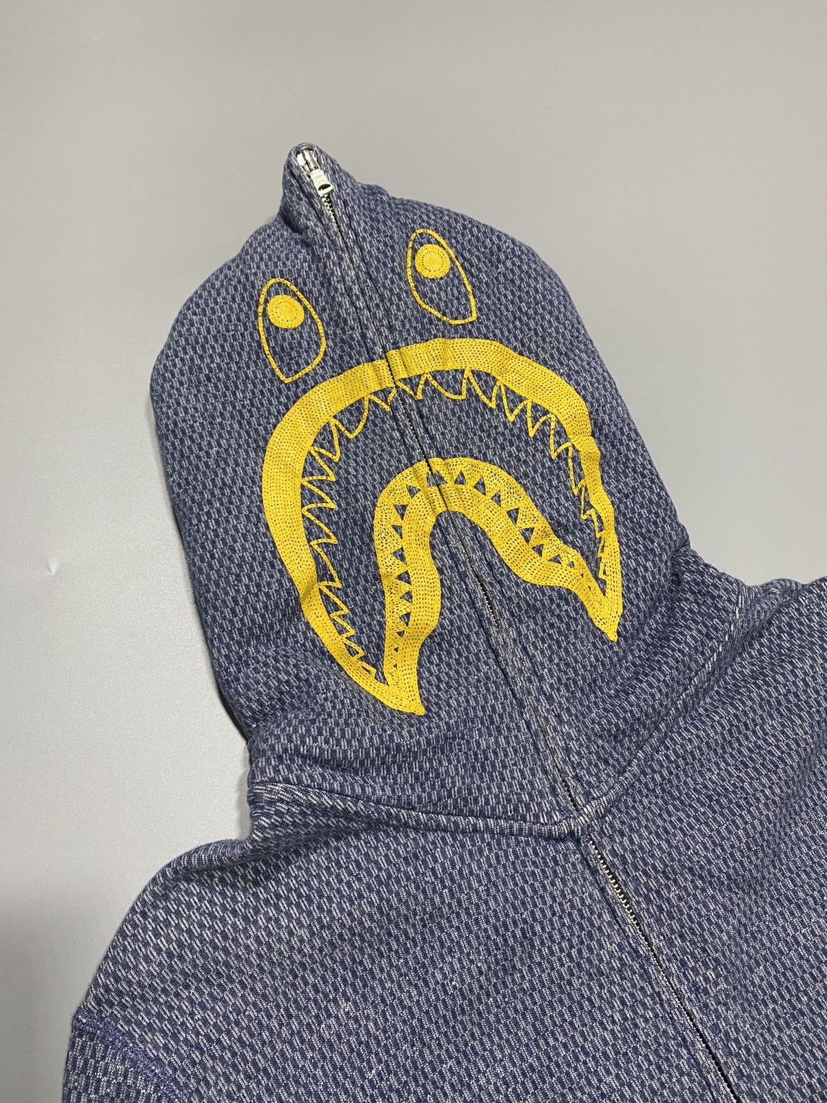 Bape Bape Shark Indigo Full Zip Hoodie Size US XL / EU 56 / 4 - 3 Thumbnail