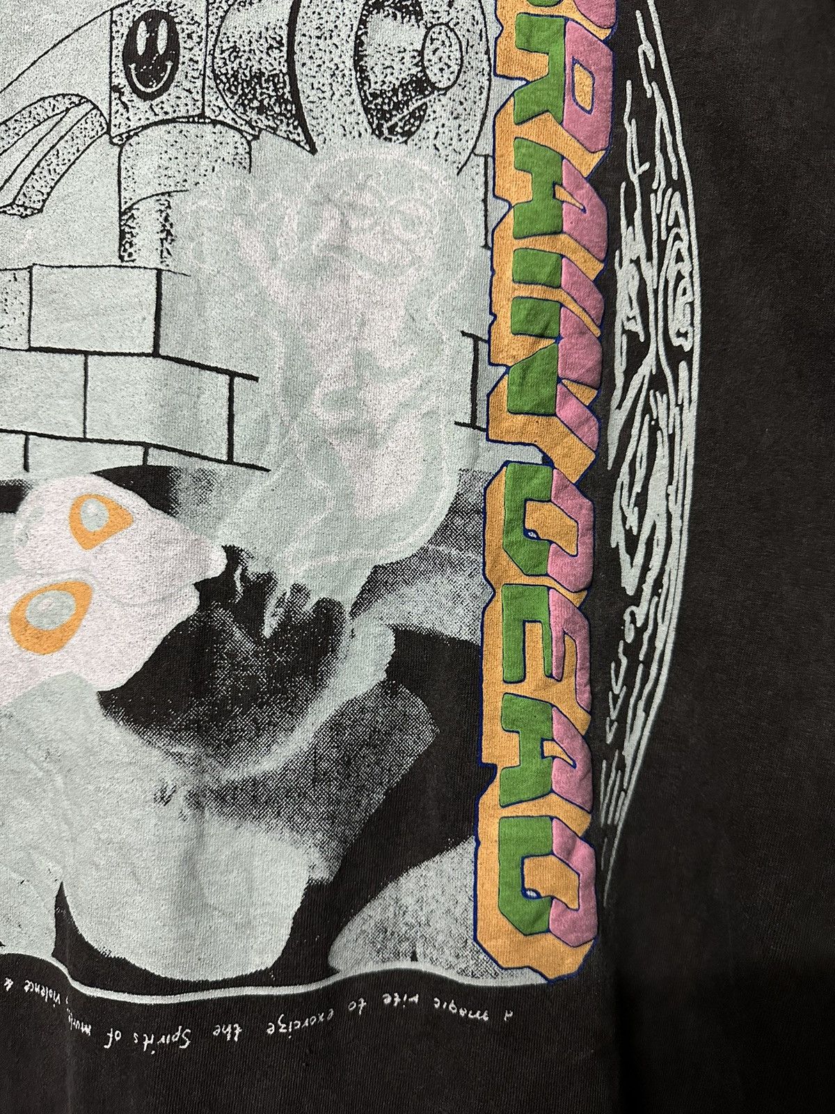 Brain Dead Brain Dead Streetwear Graphic Smiley Hammer Horror Faded Tee Size US XL / EU 56 / 4 - 4 Thumbnail