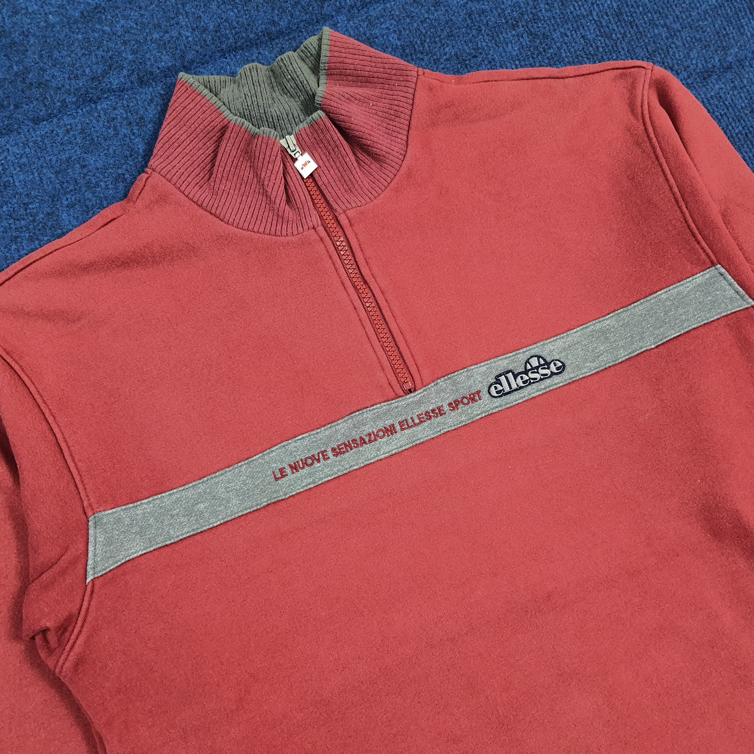 Ellesse Vintage Ellesse Sport Half Zipper Sweatshirt C295N4 Size US M / EU 48-50 / 2 - 2 Thumbnail