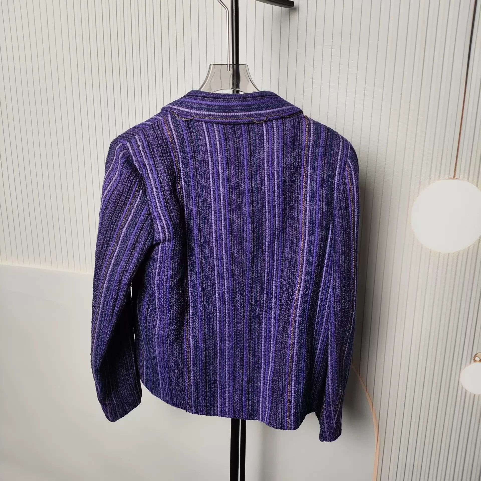 Chanel CHANEL Purple Wool Blazer 38 250712MMK2L02 Size S / US 4 / IT 40 - 2 Thumbnail