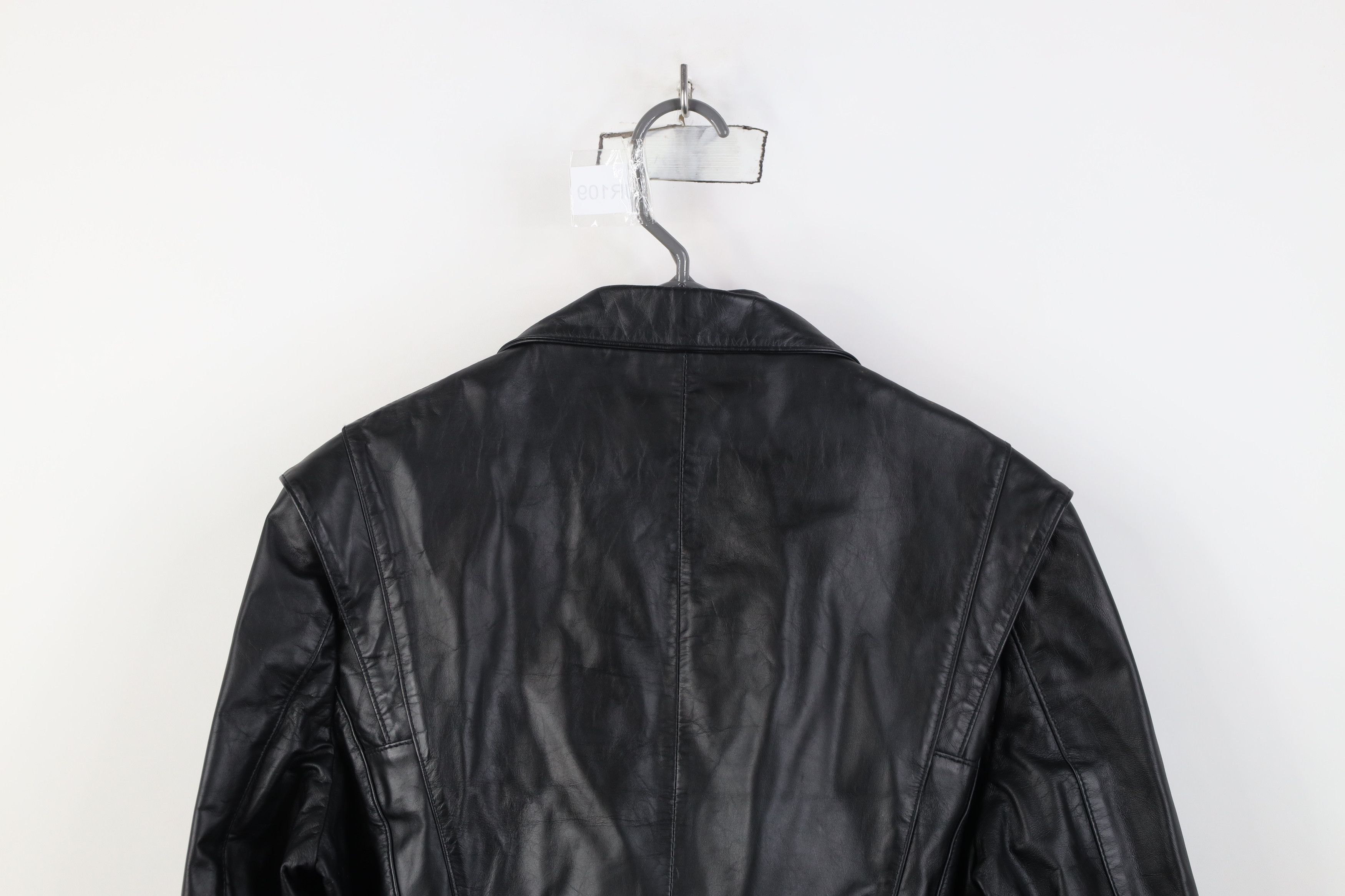 Vintage Vintage 90s Streetwear Lined Leather Full Zip Jacket Black Size US M / EU 48-50 / 2 - 13 Thumbnail