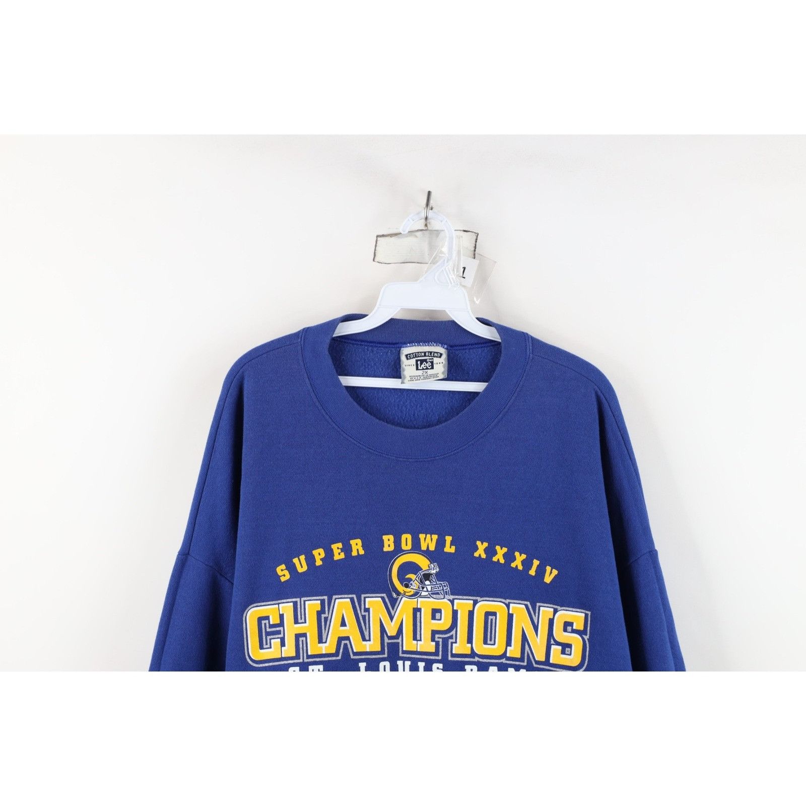 Vintage Vintage Y2K 2000 Super Bowl Champs St Louis Rams Sweatshirt Size US XXL / EU 58 / 5 - 2 Thumbnail