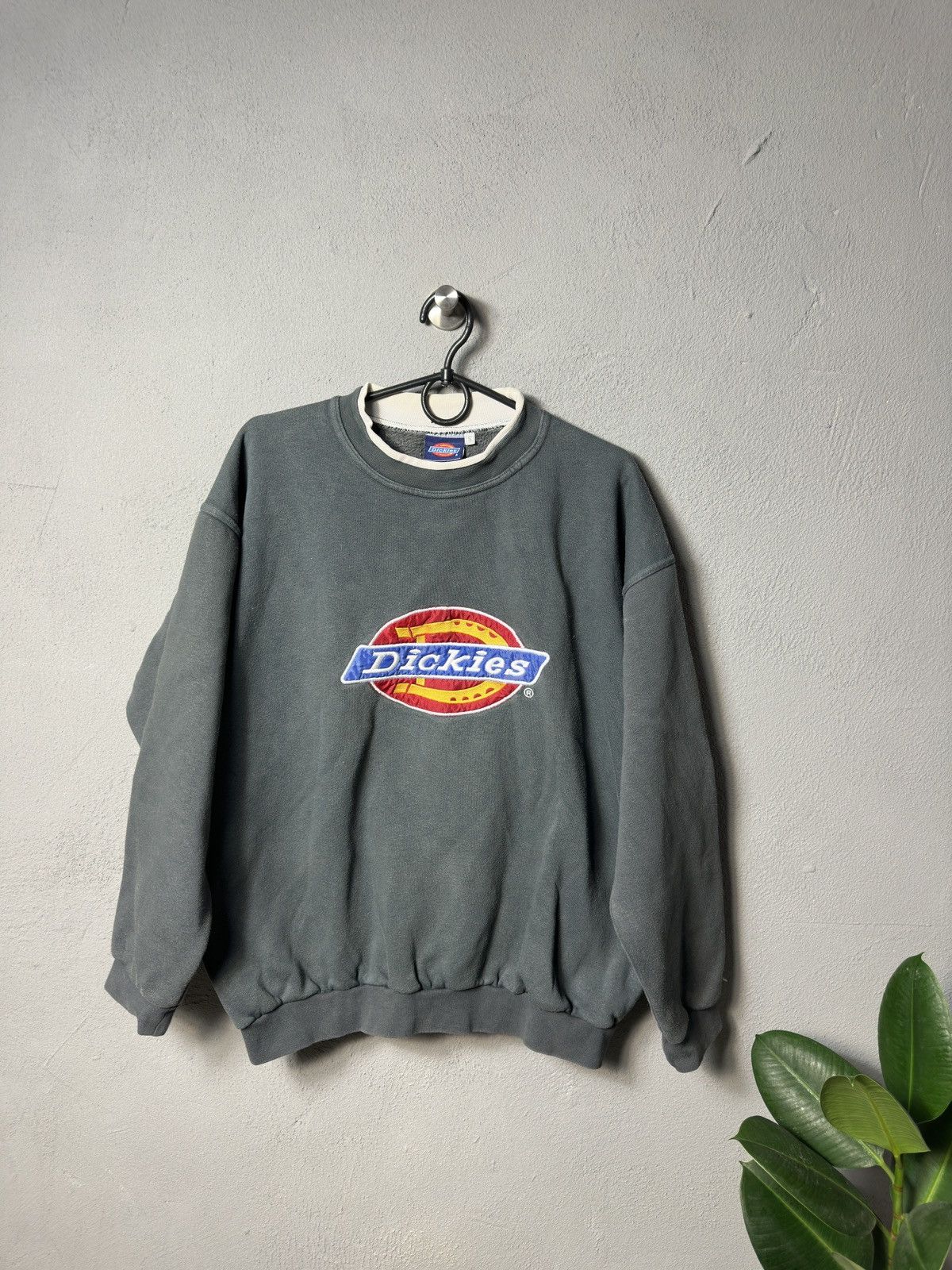 Pre-owned Dickies X Vintage Dickies Vintage Big Logo Sweatshirt In Grey