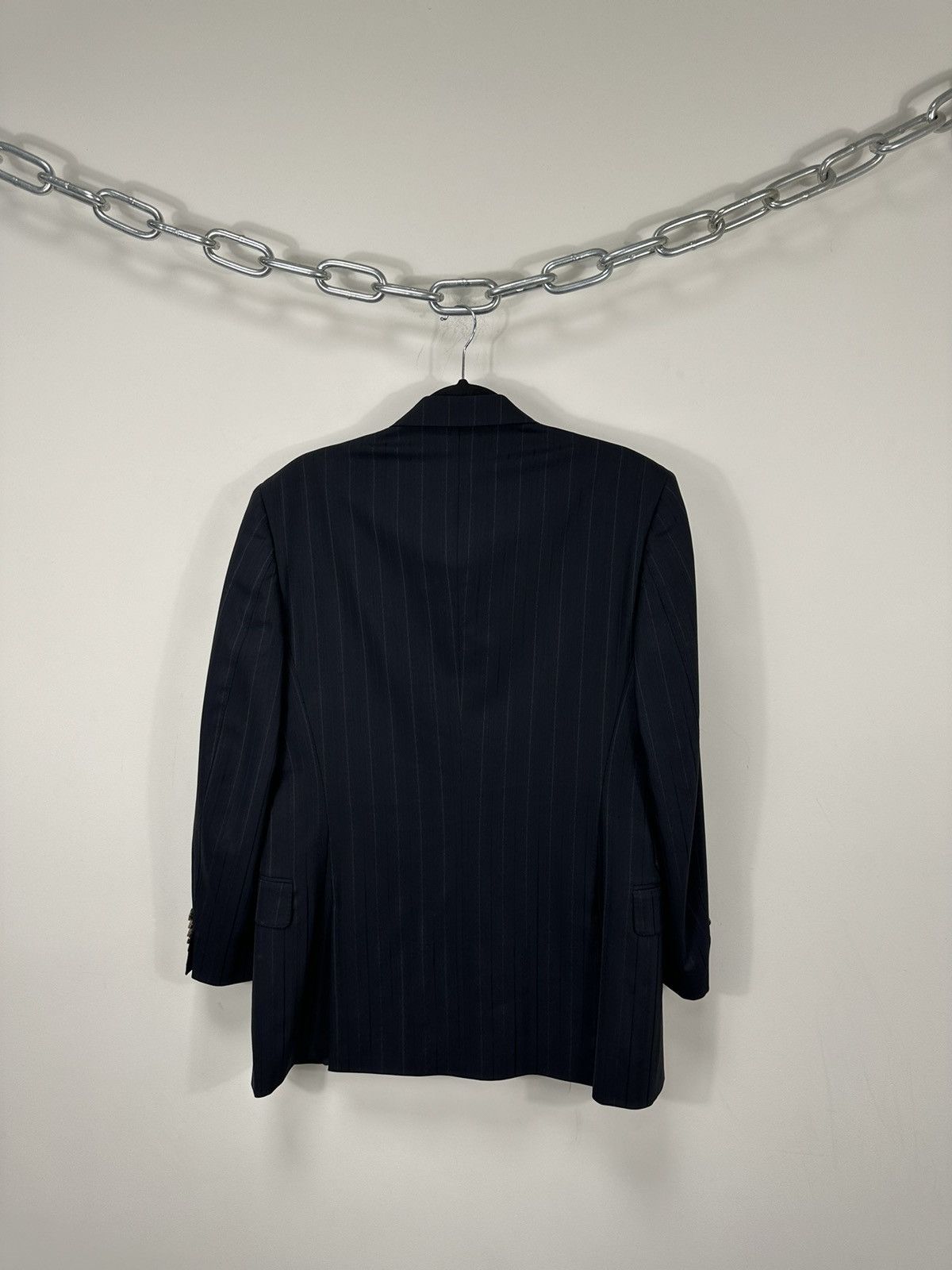 Paul Smith Paul Smith Navy Striped 3-Button Luxury Wool Blazer Size 42R - 3 Thumbnail