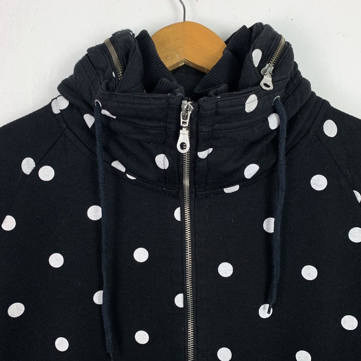Japanese Brand Vintage polka dot zip up hoodie Size L / US 10 / IT 46 - 2 Thumbnail