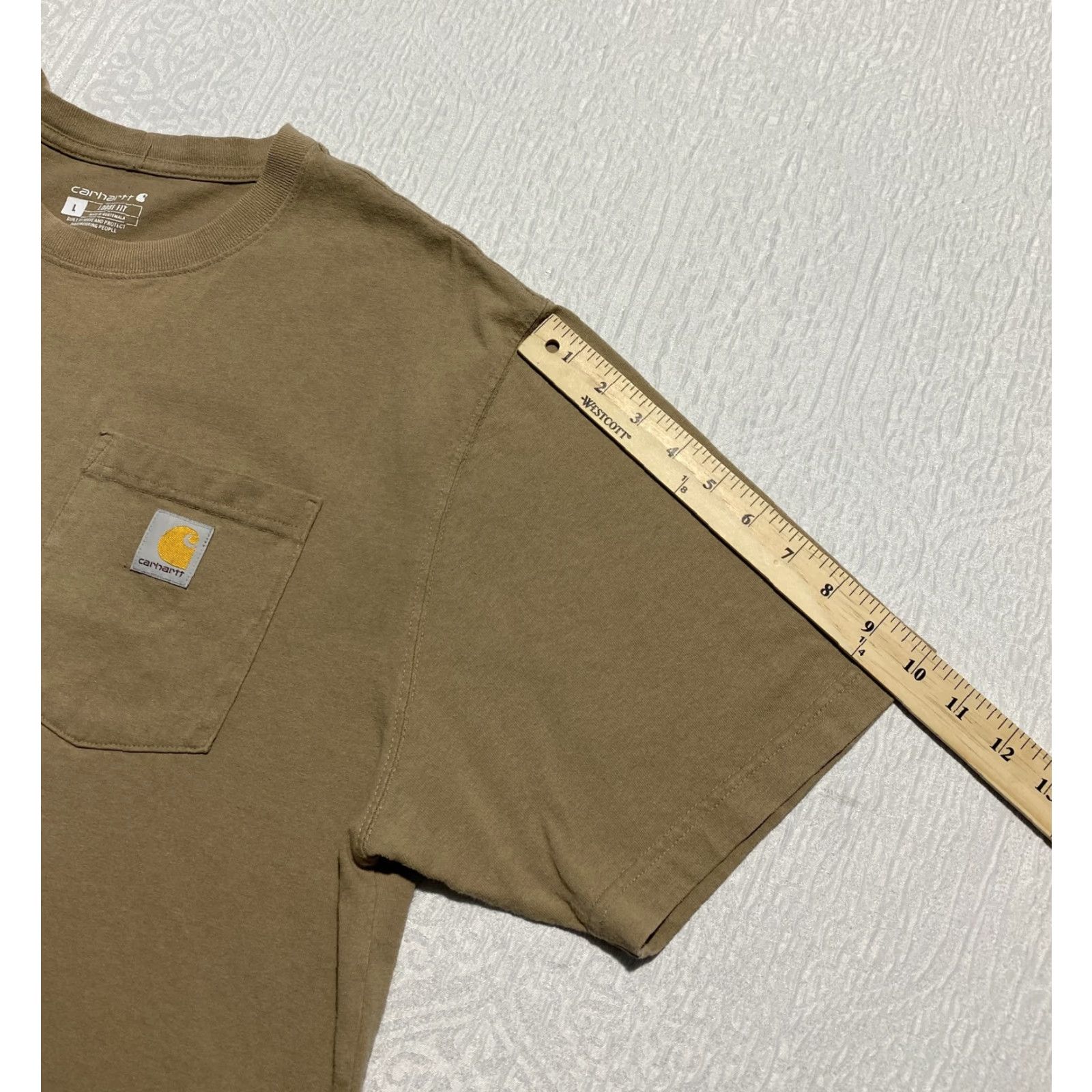 Carhartt Carhartt Shirt Mens Large Brown Loose Fit Pocket K87 Workwear Short Sleeve Tee Size US L / EU 52-54 / 3 - 6 Thumbnail