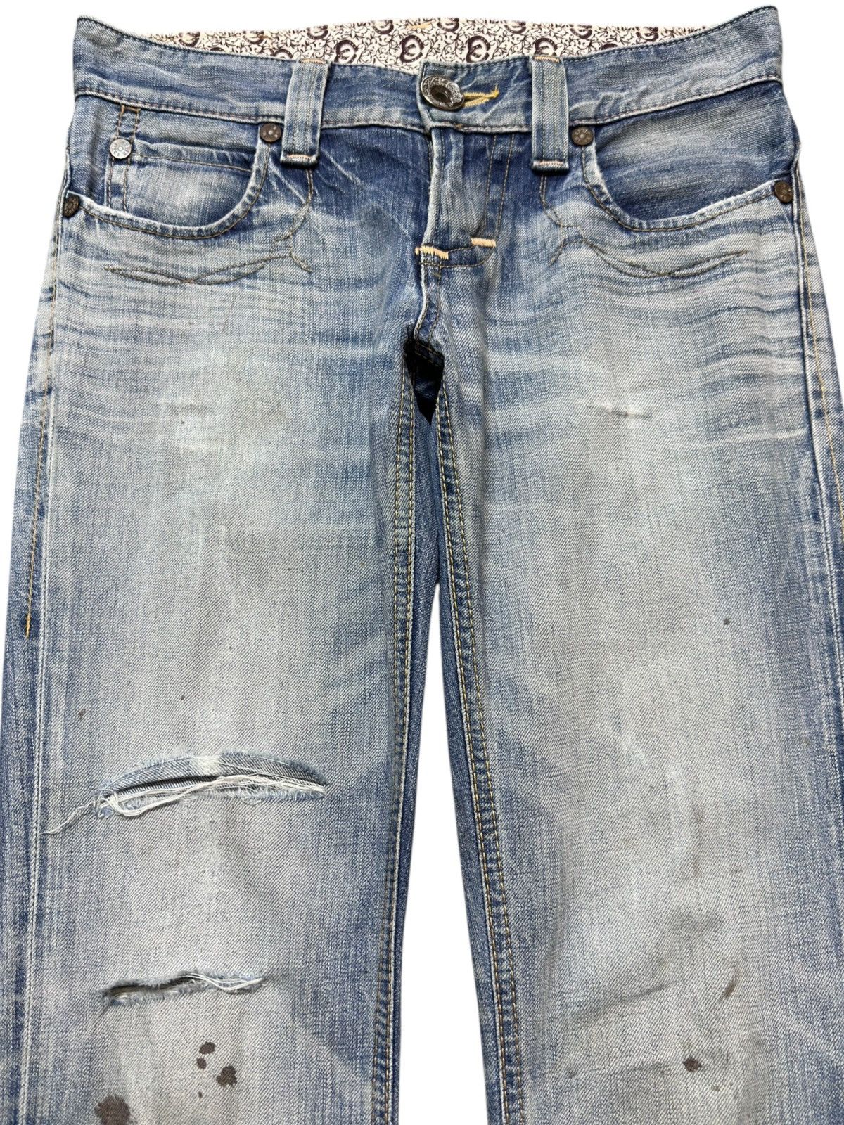Edwin Vintage Edwin Bluetrip Faded Ripped Distressed Denim Size US 30 / EU 46 - 2 Thumbnail