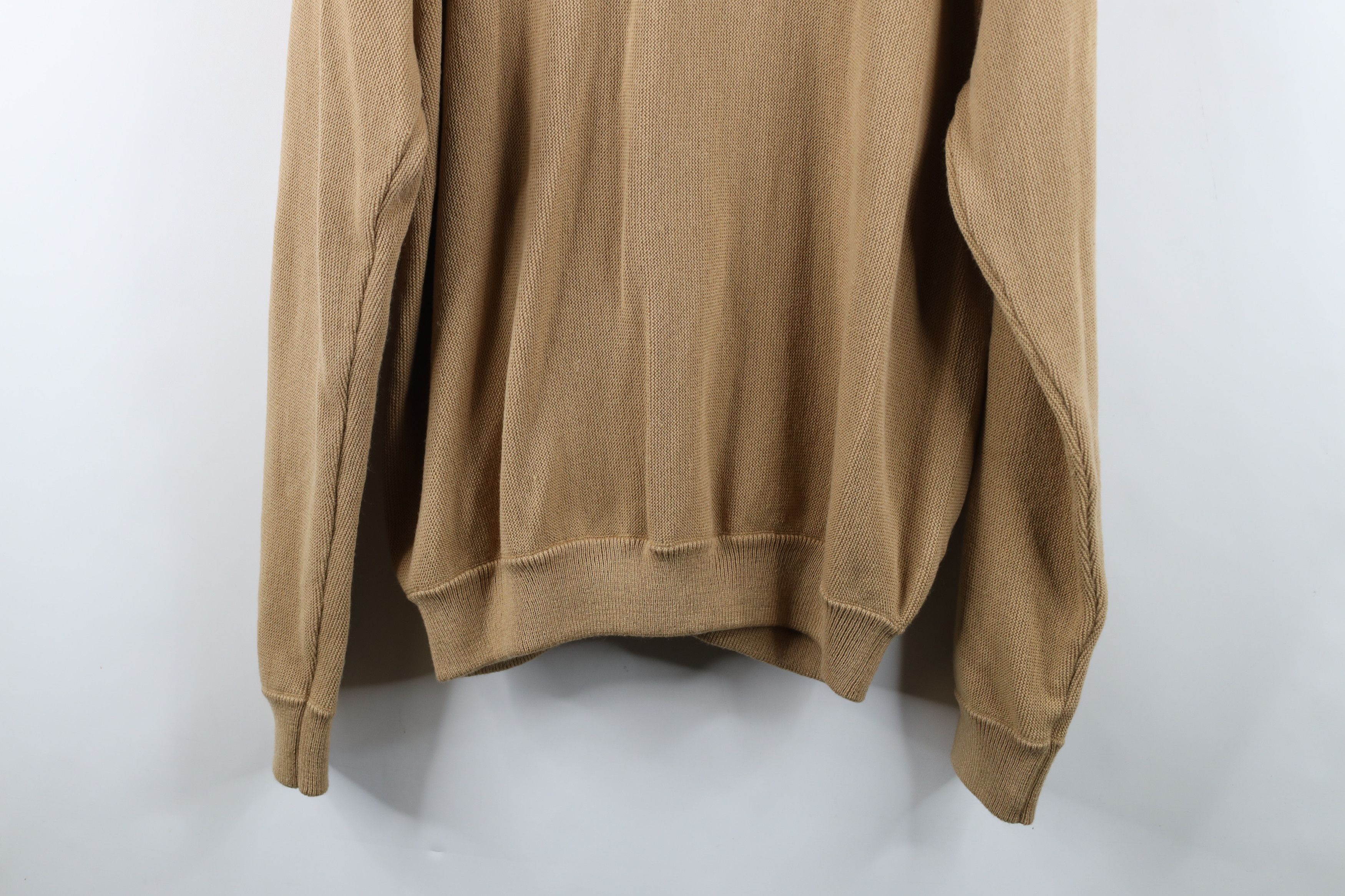 Vintage Vintage 90s Streetwear Kurt Cobain Cardigan Sweater Khaki Size US XXL / EU 58 / 5 - 10 Thumbnail