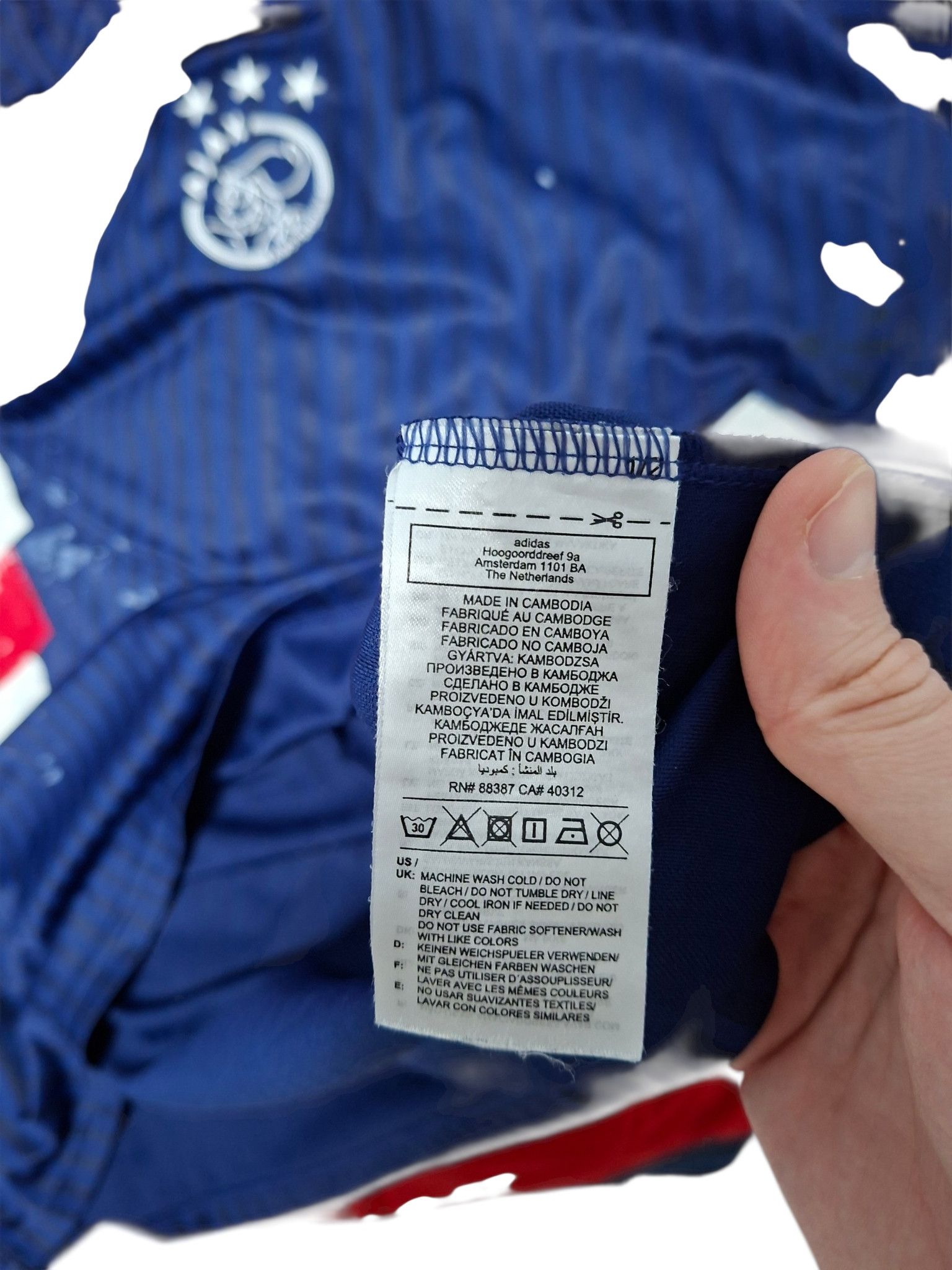 Adidas AJAX AMSTERDAM ADIDAS VINTAGE DIRTY SOCCER JERSEY Size US XL / EU 56 / 4 - 6 Thumbnail