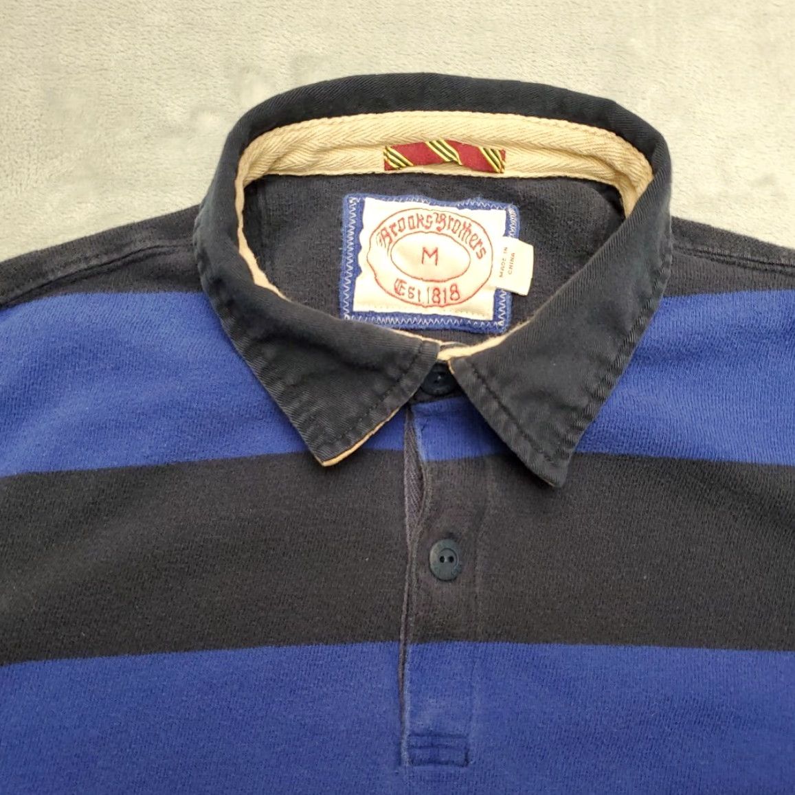 Brooks Brothers VINTAGE Brooks Brothers Rugby Shirt Men XL Blue Striped Button Polo Casual Rugby Size US XL / EU 56 / 4 - 3 Thumbnail