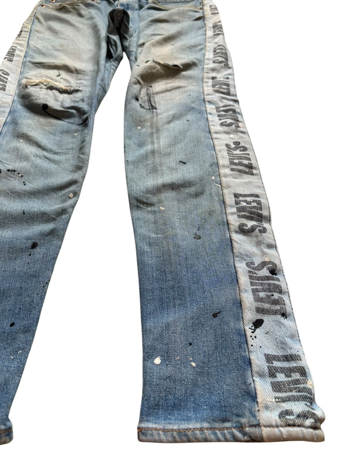 Levi's SALES🔥Y2k Levis Hi Ball Big E Painted Mud Wash Skinny Jeans Size US 32 / EU 48 - 7 Thumbnail