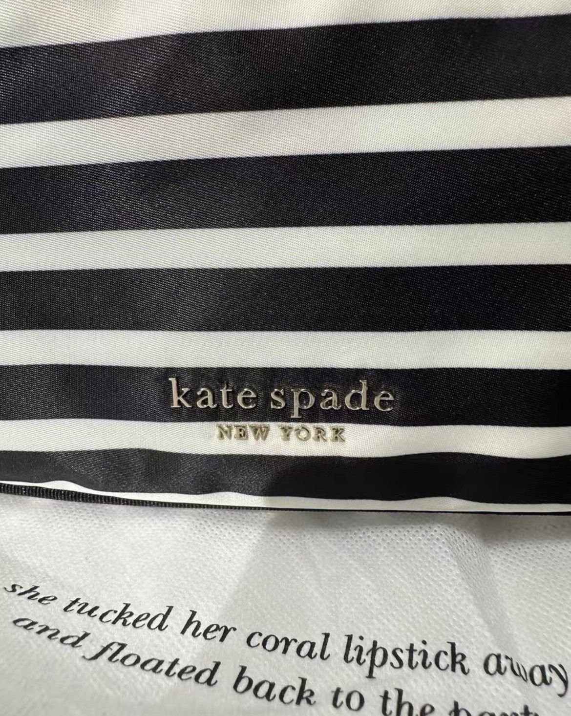 Kate Spade Kate Spade Sam Black‑White Stripe Hobo Bag AAAA7 Size ONE SIZE - 2 Thumbnail
