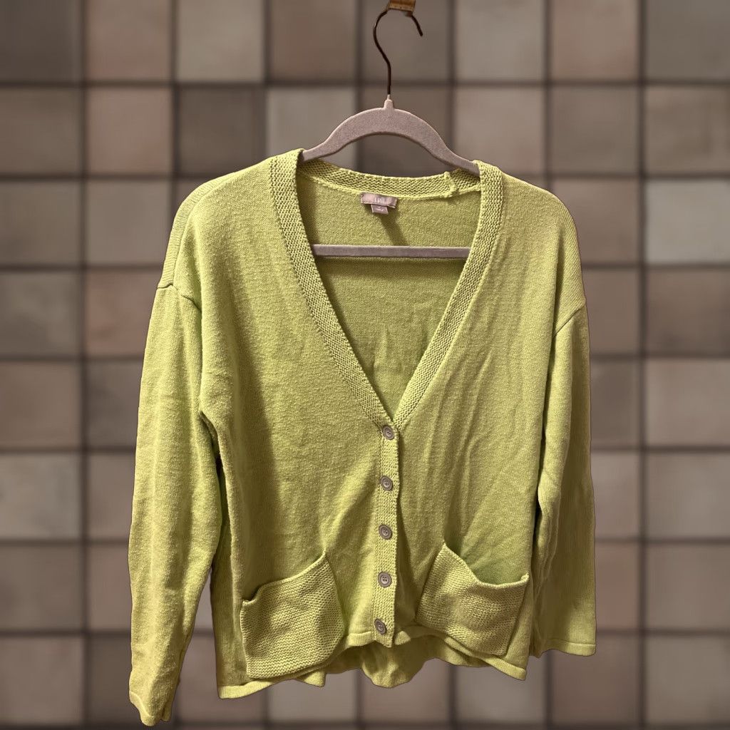 J. Jill J. Jill Women's Cardigan Sweater Small Green V-Neck Knit Pockets Casual Travel Workwear Autumn Winter Size S / US 4 / IT 40 - 1 Thumbnail