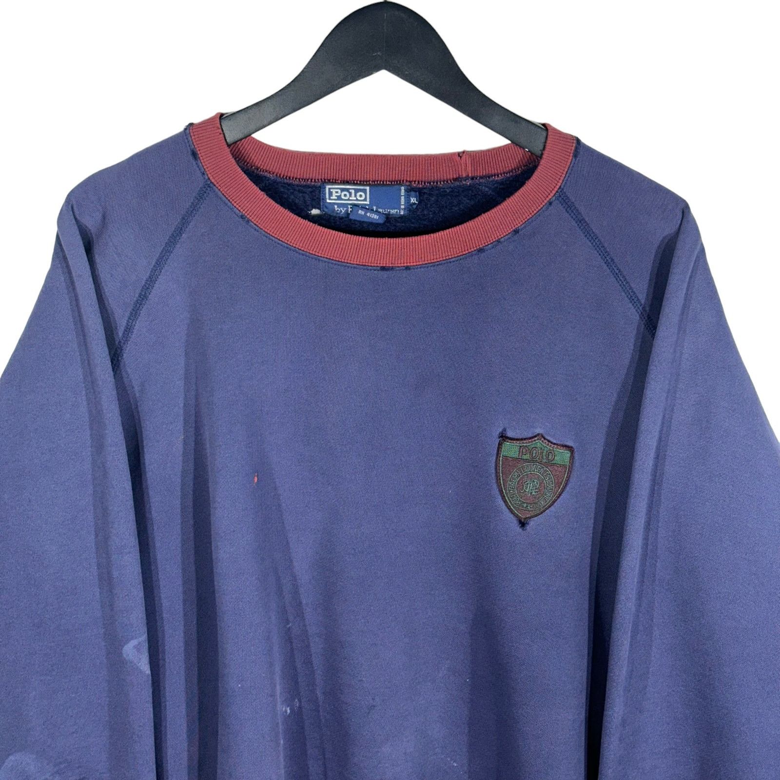 Vintage Vintage Polo Ralph Lauren Crest Crewneck Size US XL / EU 56 / 4 - 2 Thumbnail