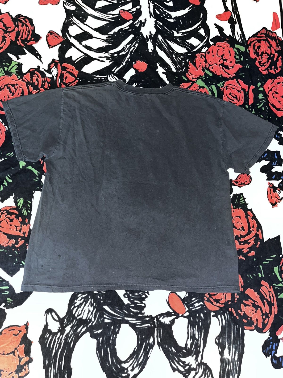 If Six Was Nine Crazy Y2K Faded Thrashed ERD Grunge Skater Skull Pile Tee Size US XL / EU 56 / 4 - 5 Thumbnail