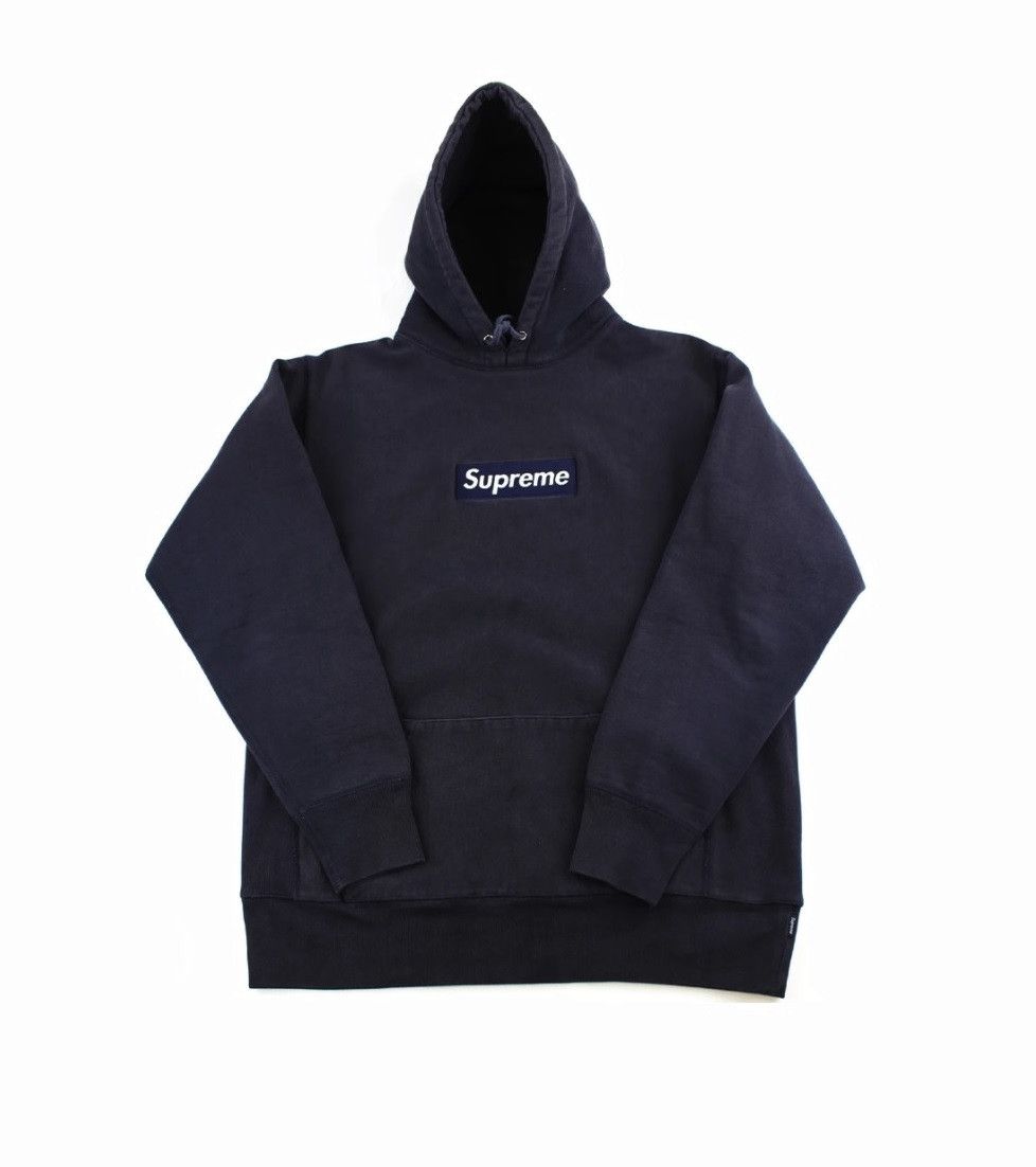 Supreme Supreme 2003 Box Logo Hoodie Navy On Navy Size US XL / EU 56 / 4 - 7 Thumbnail
