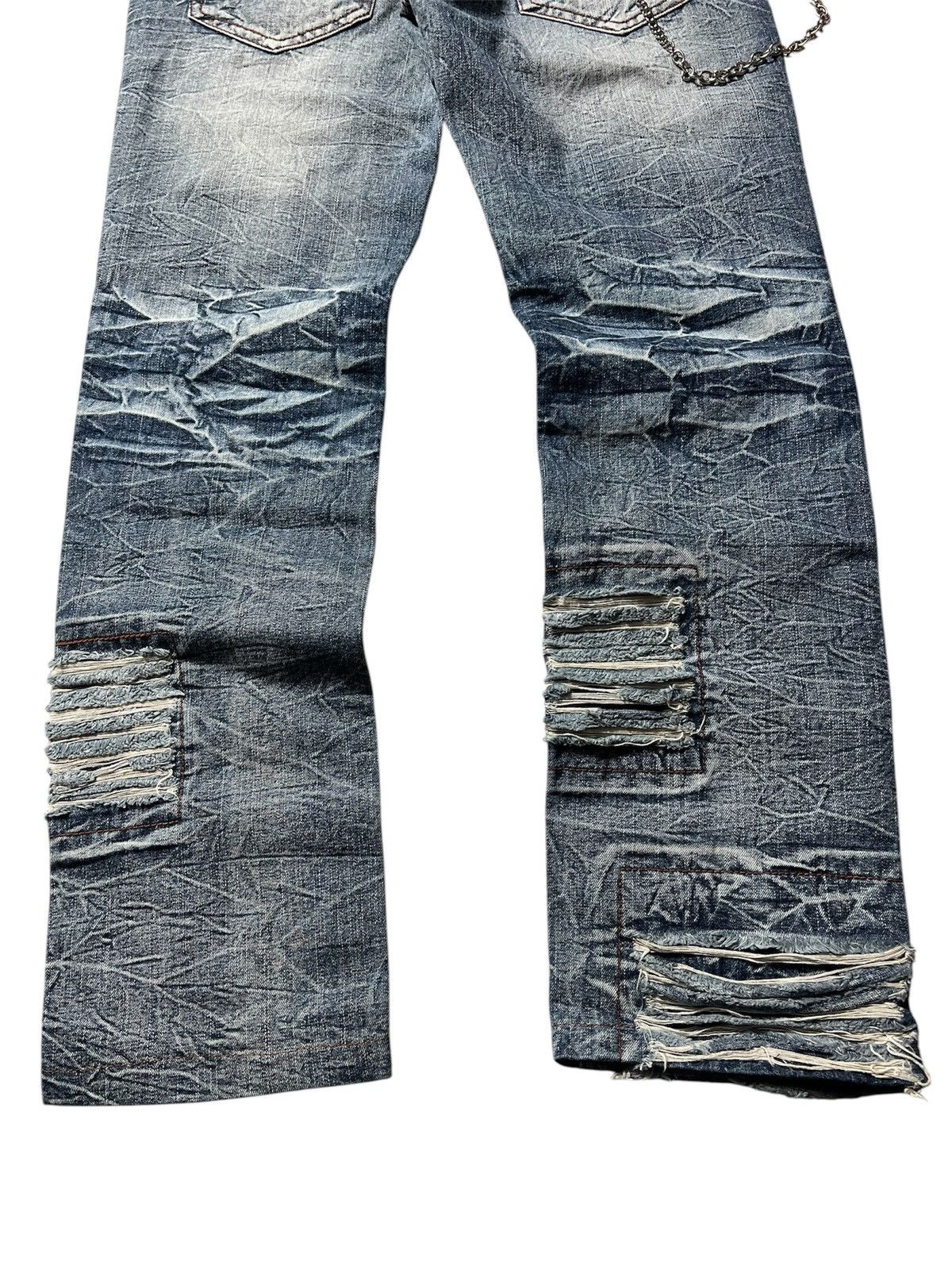 Japanese Brand Sick 2000s Lowbox Distressed Pants Size US 30 / EU 46 - 7 Thumbnail
