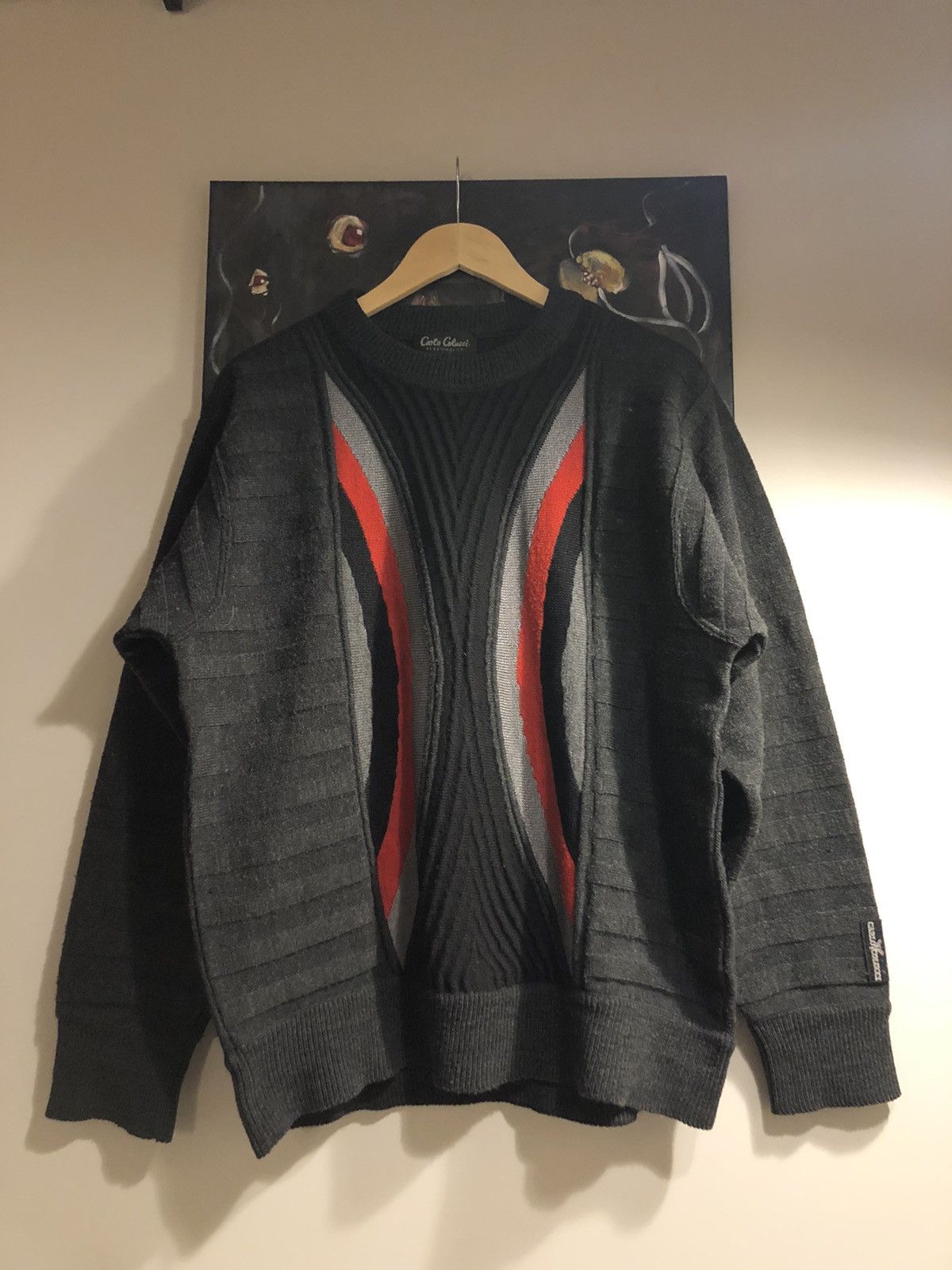 Carlo Colucci Cable Knit Sweater Carlo Colucci Geometric 90s Biggie Size US M / EU 48-50 / 2 - 2 Thumbnail