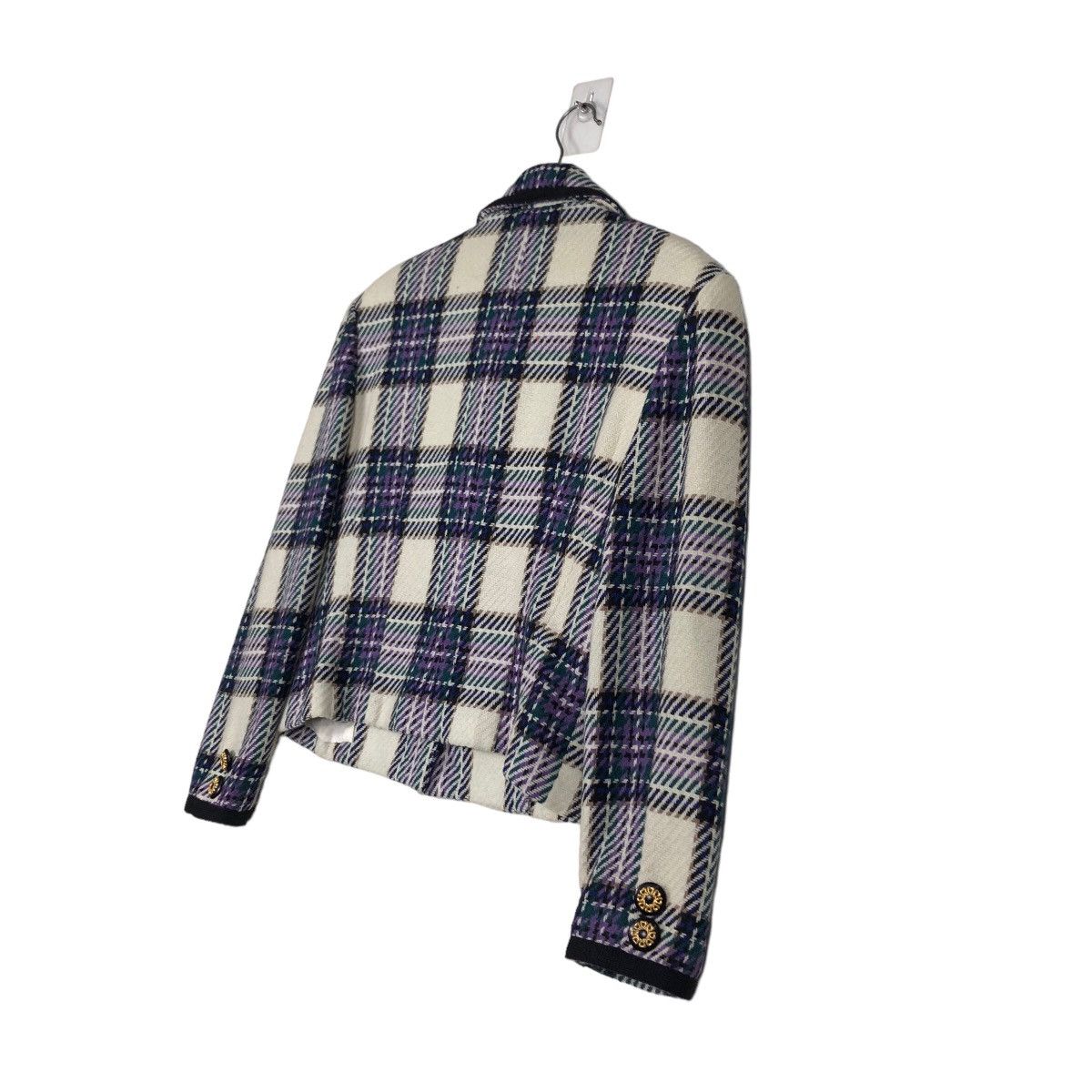 Japanese Brand Vintage Cropped Jacket Tri Angle Issey Miyake Tartan Design Size US M / EU 48-50 / 2 - 10 Thumbnail