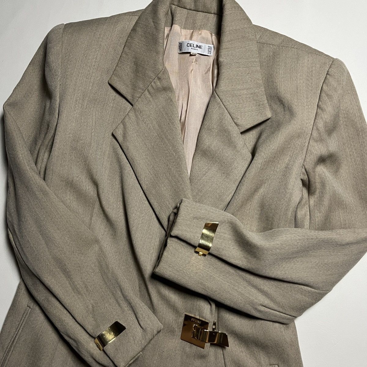 Celine Vintage Archival Celine Wool Coat Size XS / US 0-2 / IT 36-38 - 3 Thumbnail