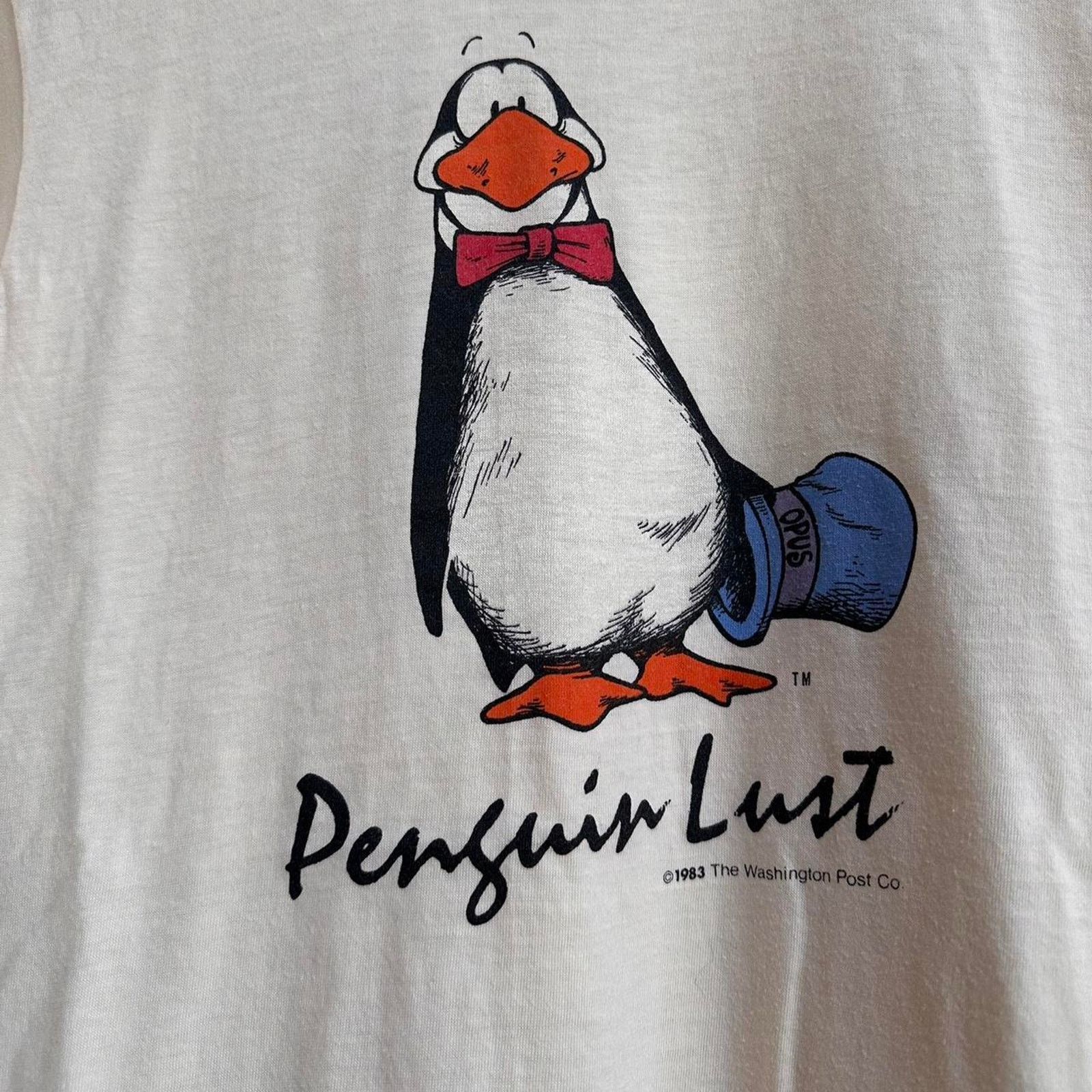 Hanes × Vintage Vintage 1983 Penguin Lust Shirt Size US M / EU 48-50 / 2 - 3 Thumbnail