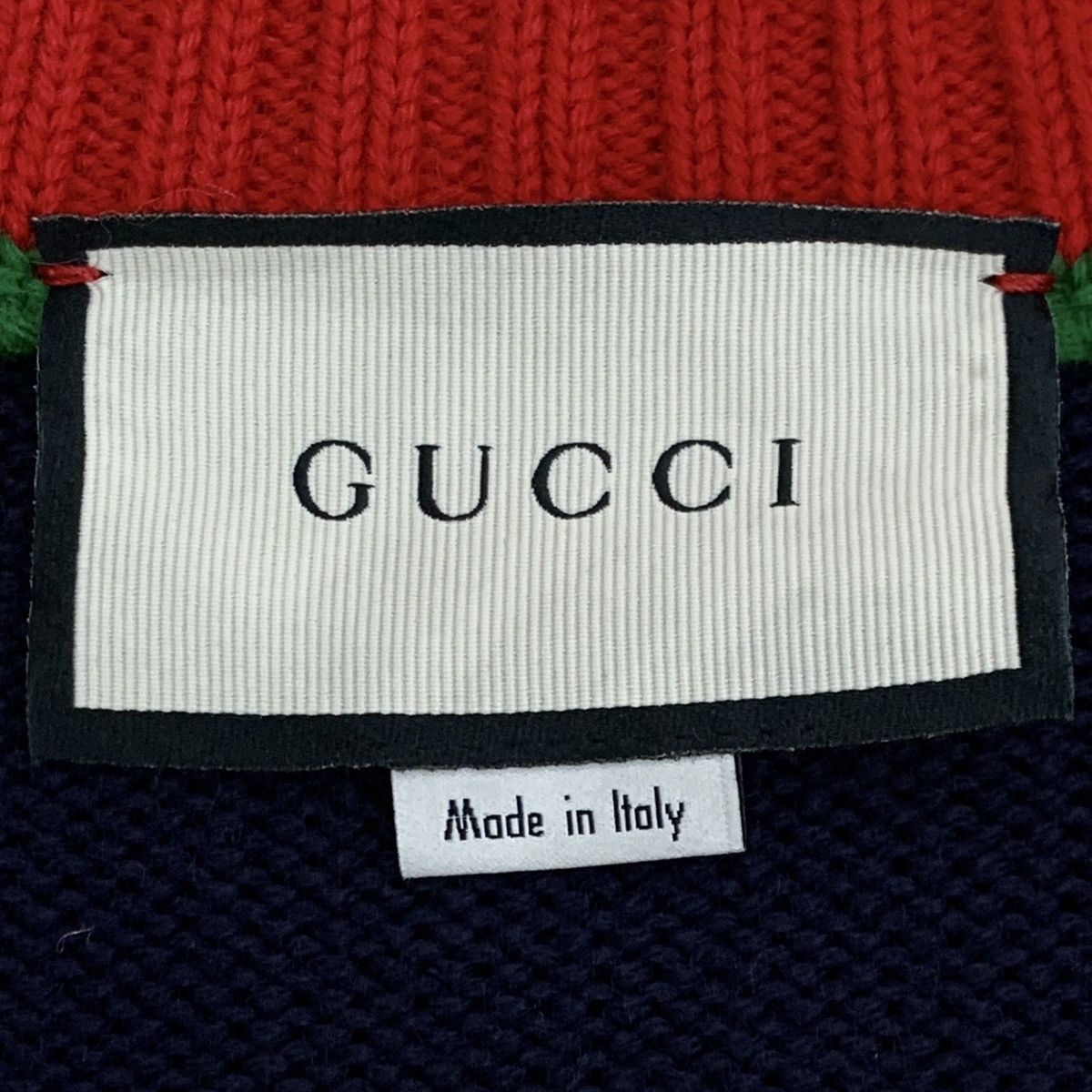 Gucci Gucci Dark Blue V-neck Wool Long Sleeve Knit Cardigan K26WX Size XL / US 12-14 / IT 48-50 - 6 Thumbnail