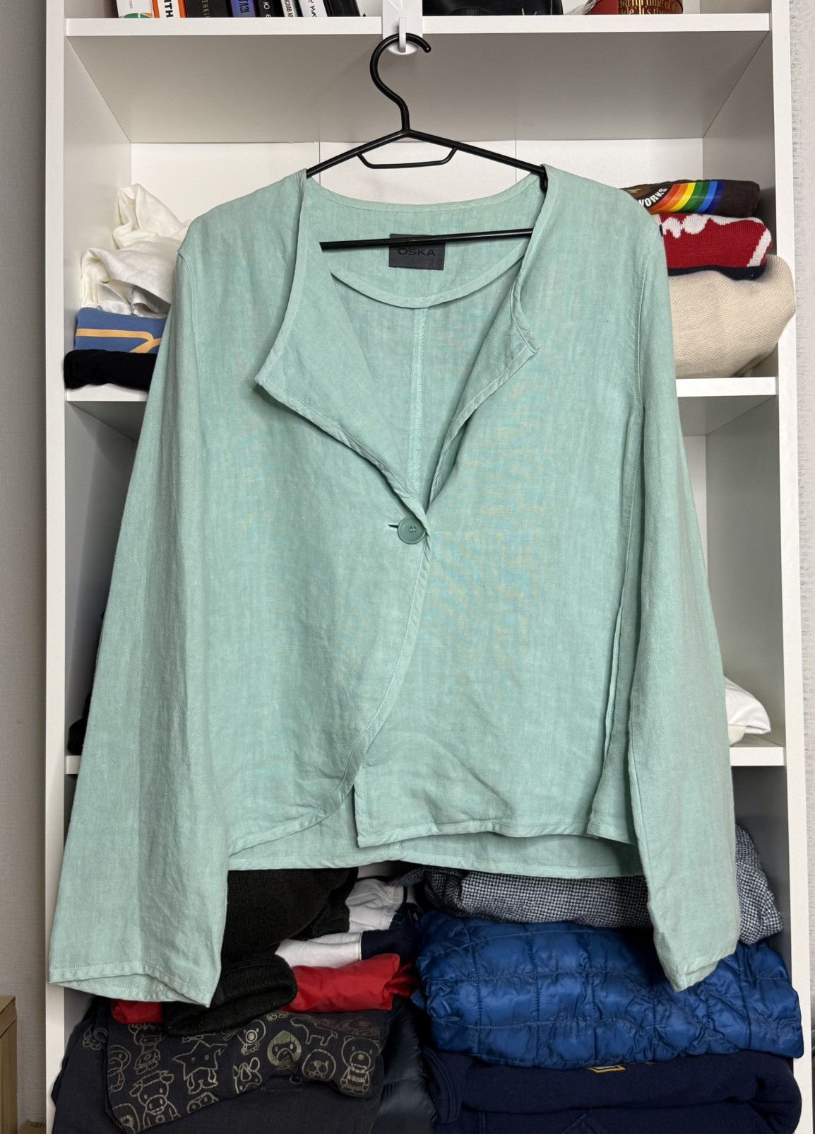 OSKA Oska Turqouise Linen blazer size 2 Size M / US 6-8 / IT 42-44 - 1 Thumbnail