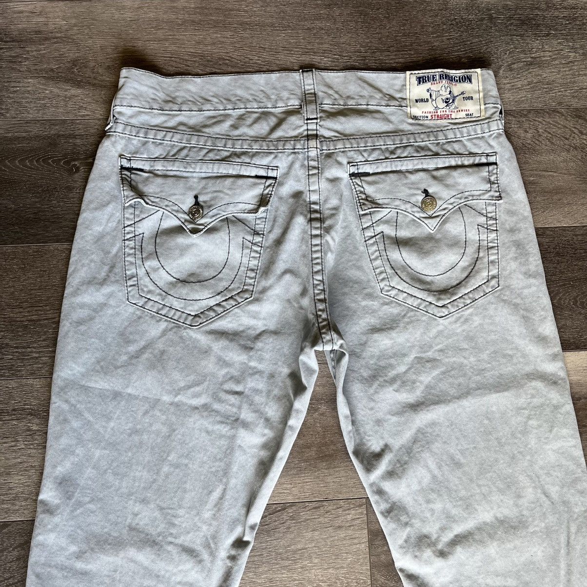 True Religion × Vintage Vintage 2000s True Religion Smoke Rising Straight Flap Pants Size US 38 / EU 54 - 3 Thumbnail