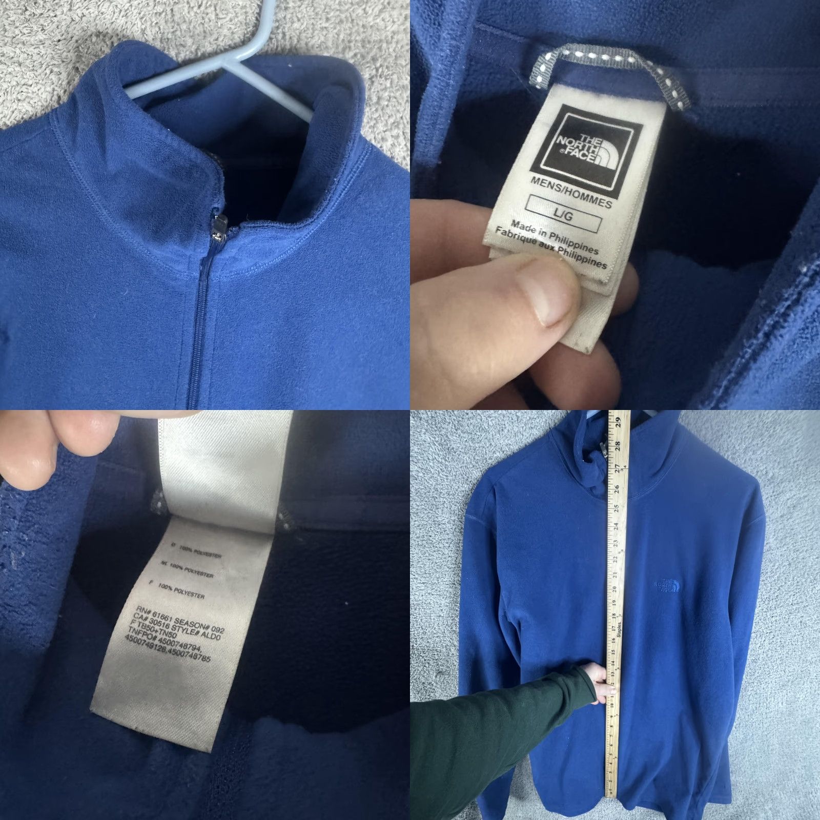 The North Face The North Face Pullover Mens L Blue TKA 100 Fleece 1/4 Zip Hiking Size US L / EU 52-54 / 3 - 8 Thumbnail