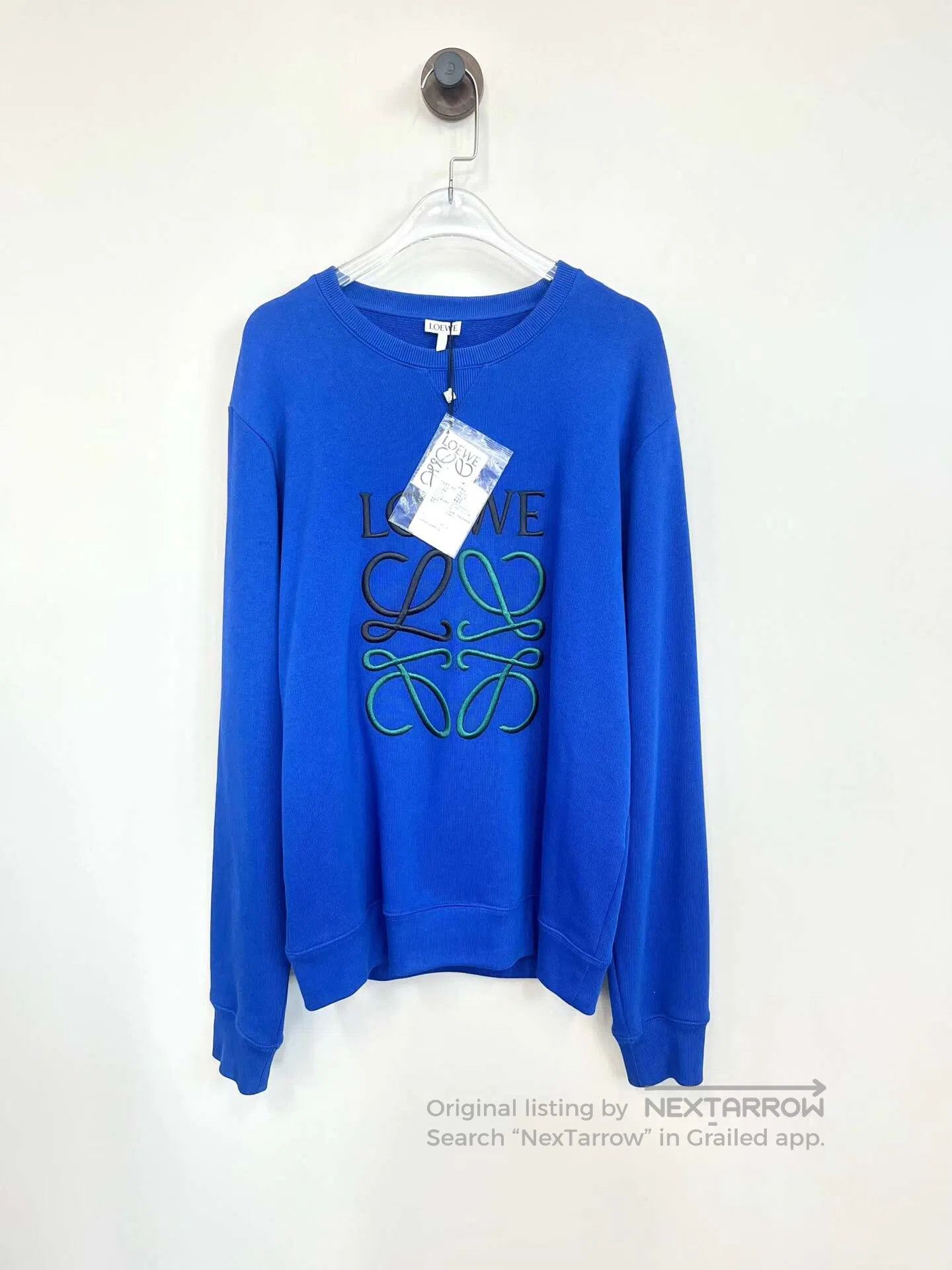 Loewe Loewe Blue Embroidered Letter Logo Sweatshirt| Size US S / EU 44-46 / 1 - 1 Thumbnail