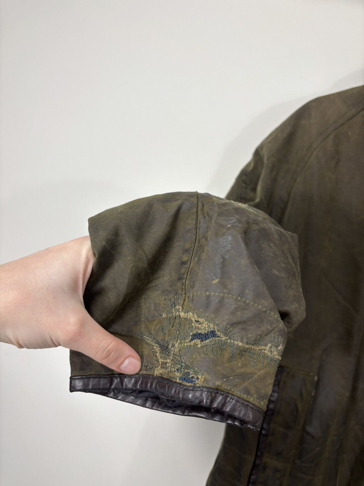 Barbour Barbour Longhurst Wax Cotton Men’s Khaki Waxed Jacket Coat Size US XXL / EU 58 / 5 - 19 Thumbnail