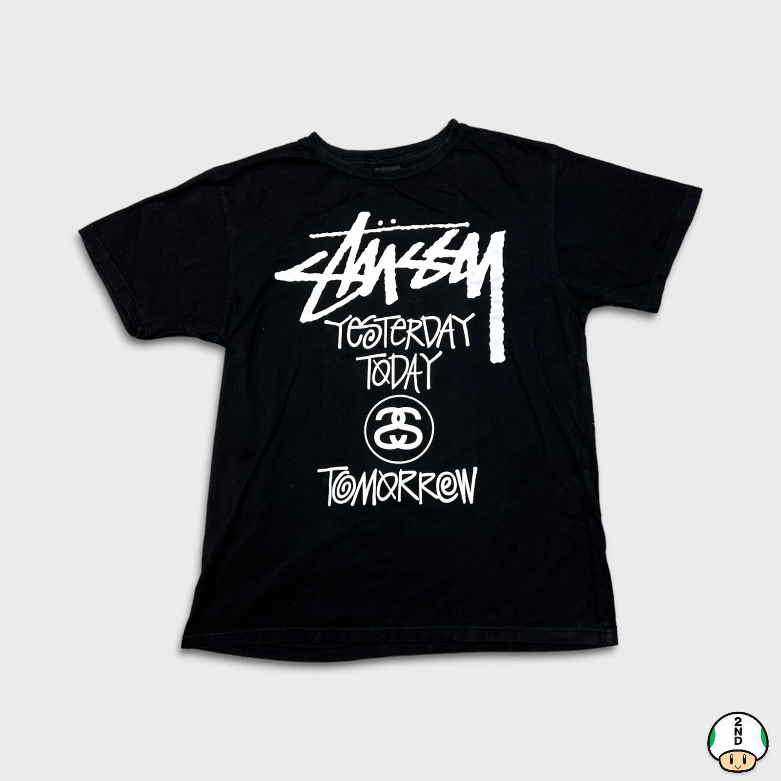 Stussy Vintage Y2K Stussy Yesterday Today Tomorrow Spell Out Tee Size US L / EU 52-54 / 3 - 1 Thumbnail