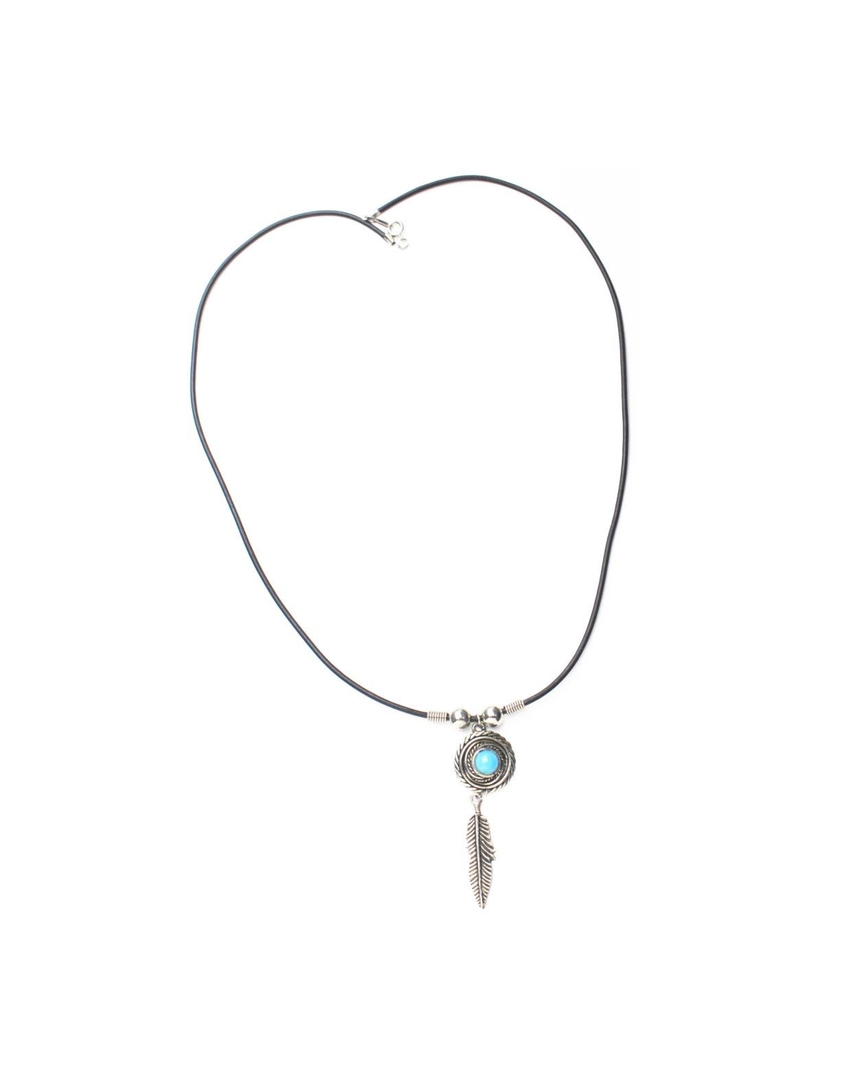 Vintage 2000S JAPANESE MADE NAVAJO TURQUOISE FEATHER NECKLACE Size ONE SIZE - 3 Thumbnail