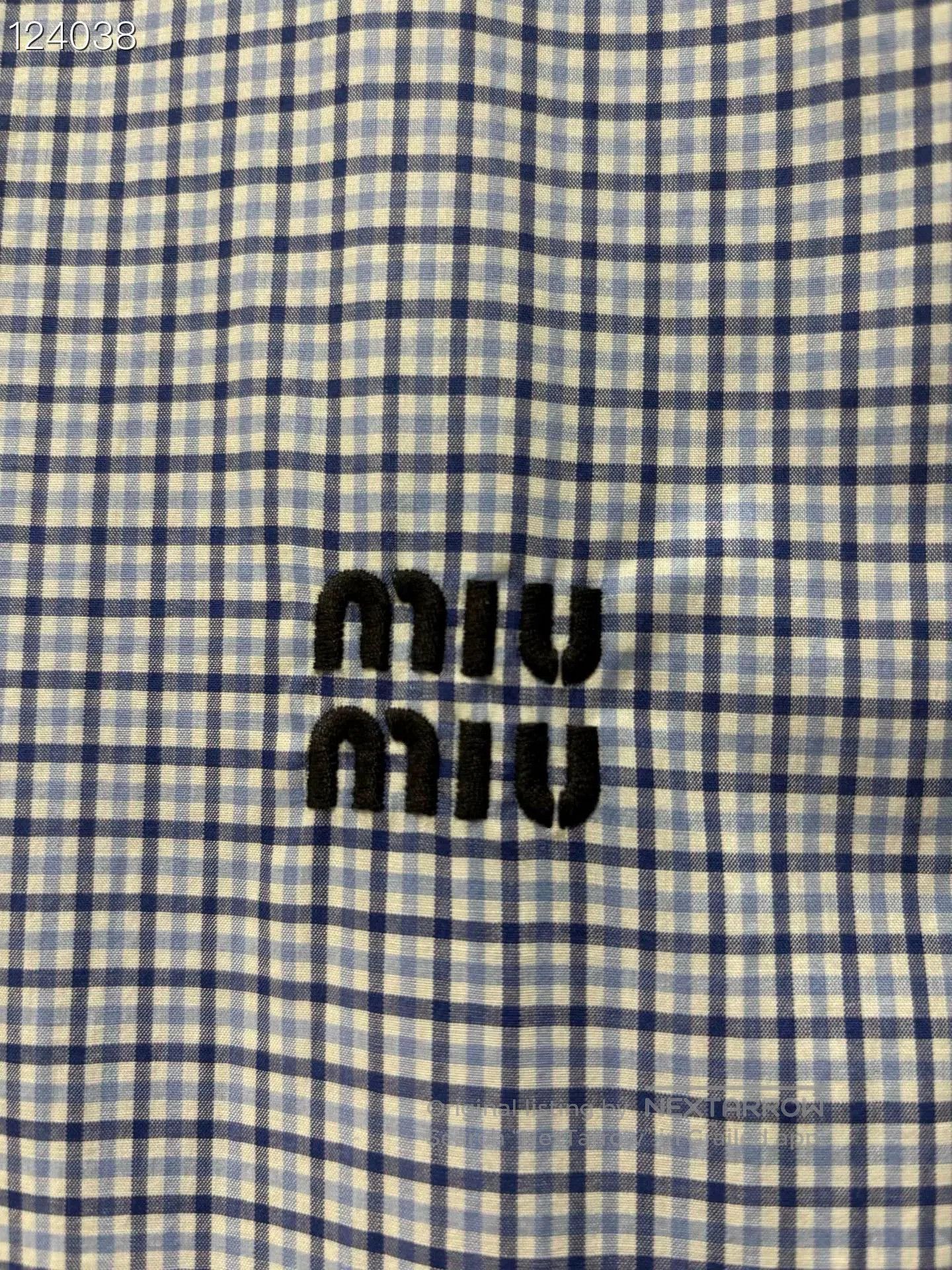 Miu Miu Miu Miu SS23 Logo Embroidered Check Shirt. Size S / US 4 / IT 40 - 3 Thumbnail