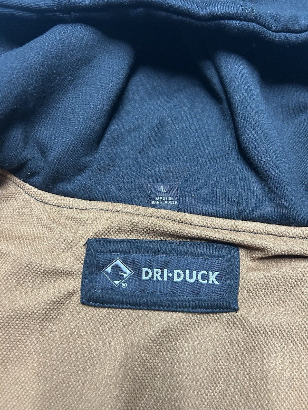 Vintage Dri Duck thermal lined hoodie black BROKEN ZIPPER heavy L Size US L / EU 52-54 / 3 - 6 Thumbnail